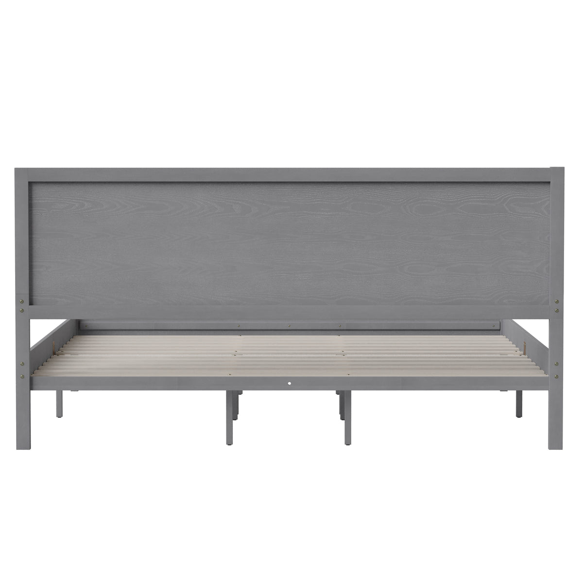 Kingston Solid Wood Platform Bed with Wooden Slats and Headboard, No Box Spring Needed