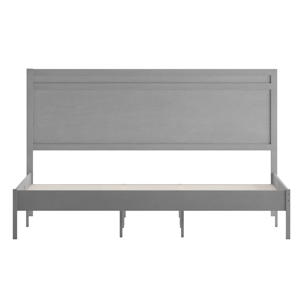 Kingston Solid Wood Platform Bed with Wooden Slats and Headboard, No Box Spring Needed