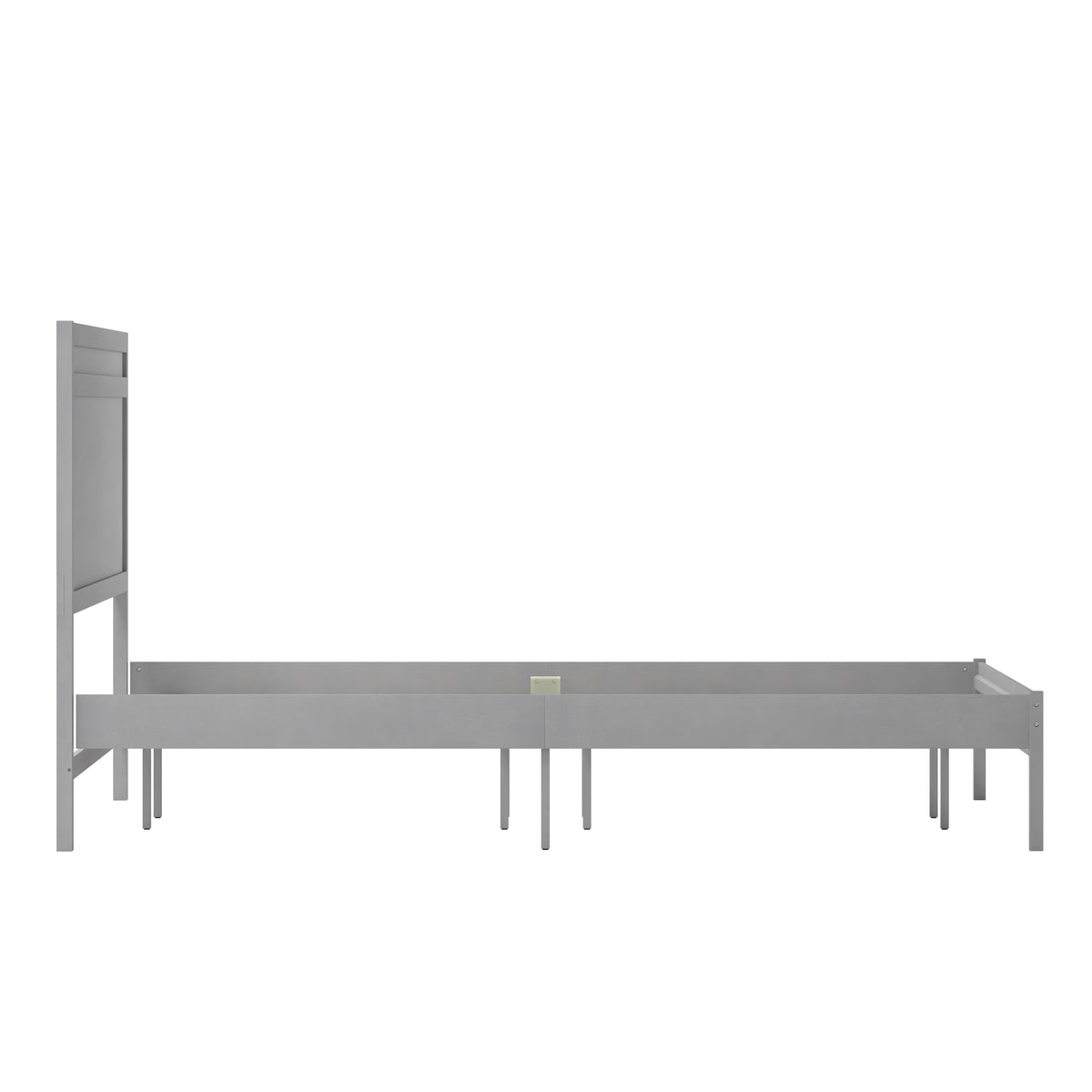 Kingston Solid Wood Platform Bed with Wooden Slats and Headboard, No Box Spring Needed