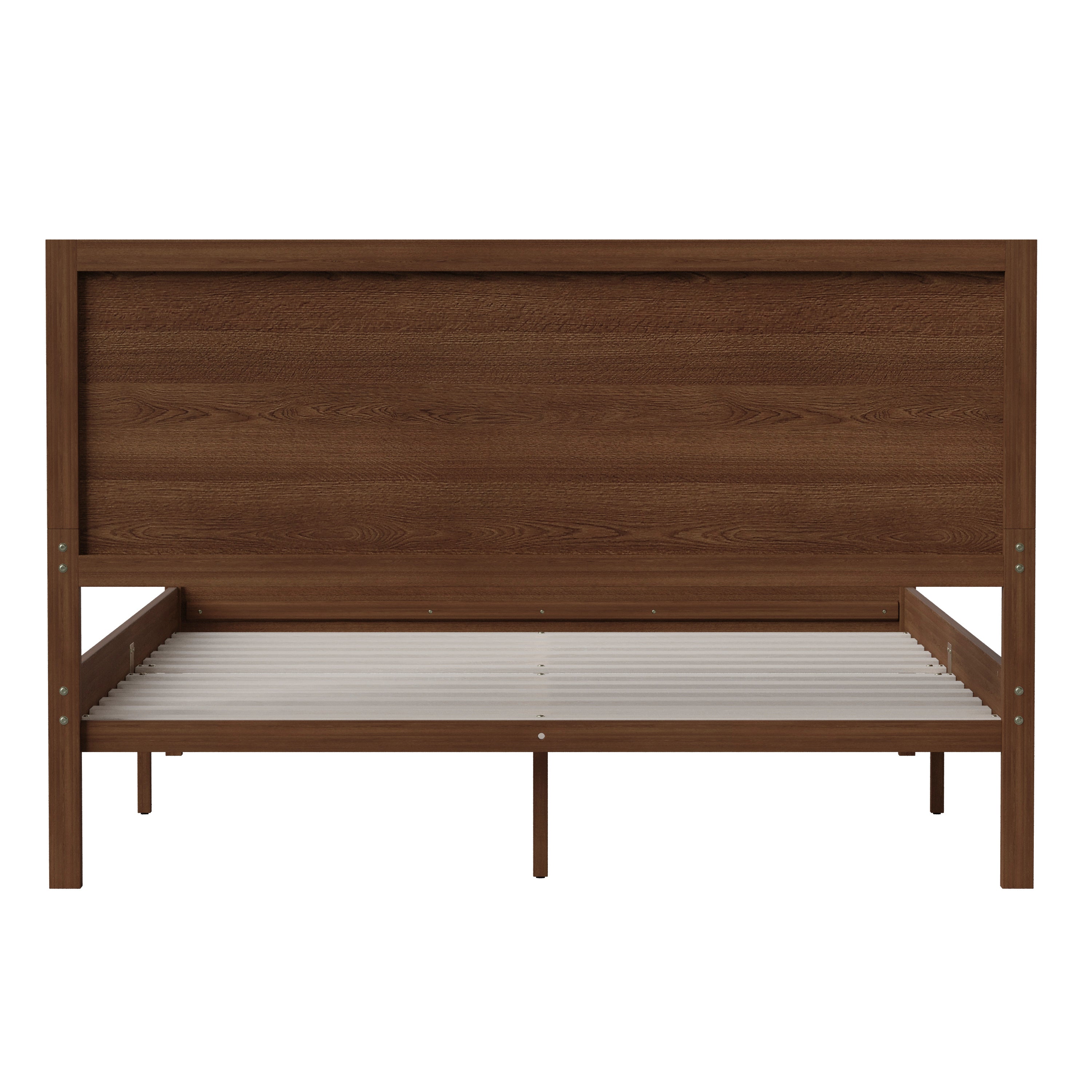 Kingston Solid Wood Platform Bed with Wooden Slats and Headboard, No Box Spring Needed-Bed-Flash Furniture-Wall2Wall Furnishings