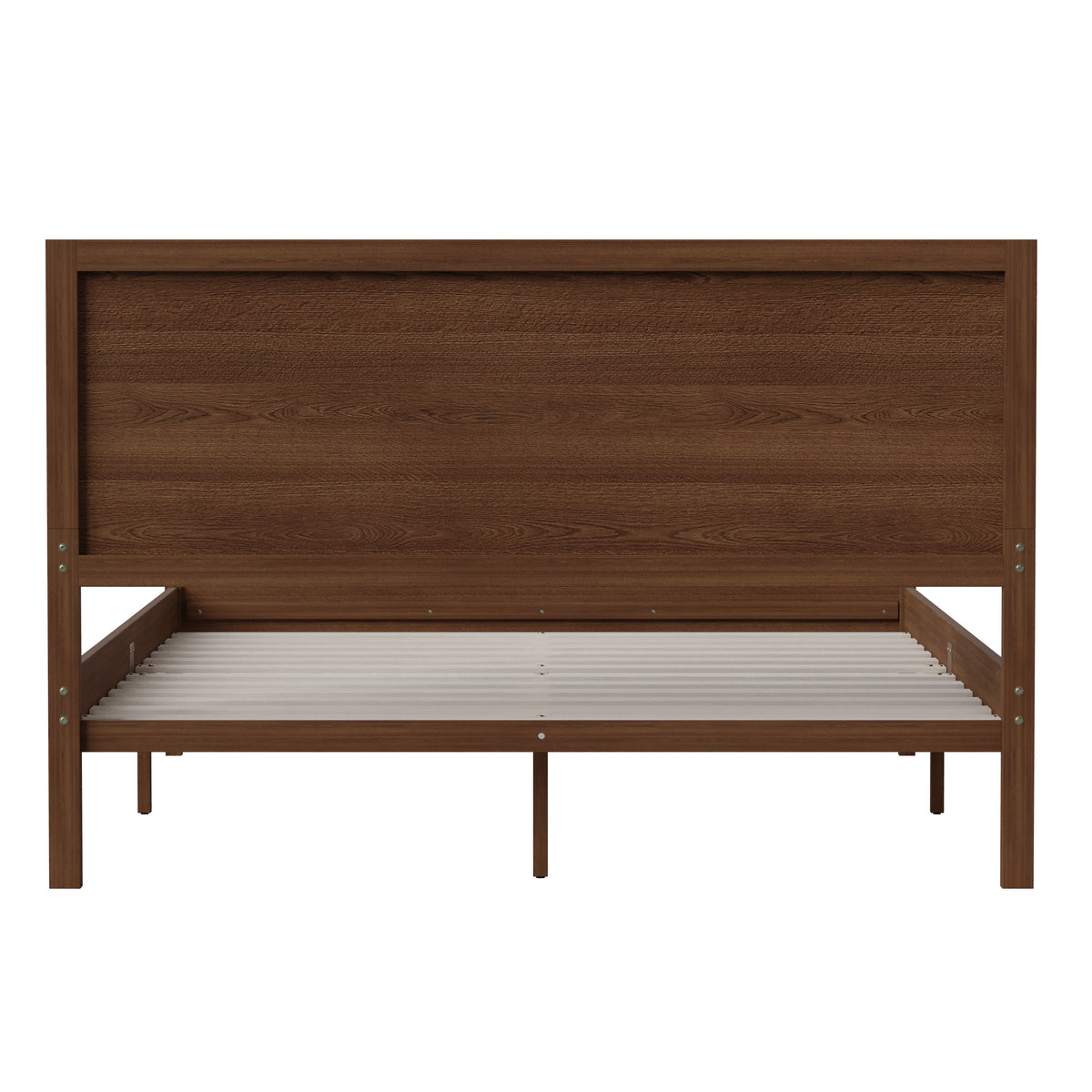 Kingston Solid Wood Platform Bed with Wooden Slats and Headboard, No Box Spring Needed