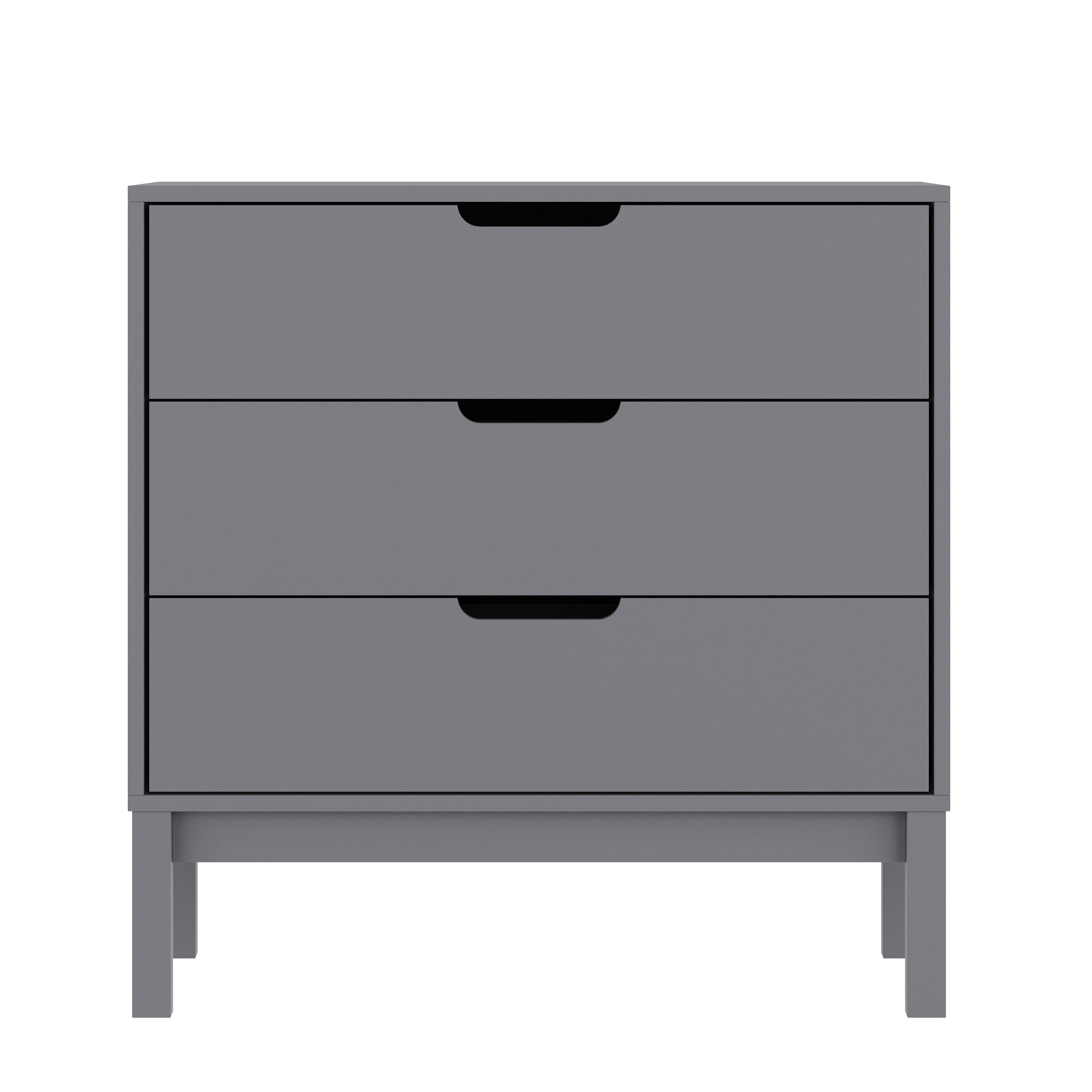 Dallas Wooden 3-Drawer Dresser for Bedroom, Chest of Drawers for Kids
