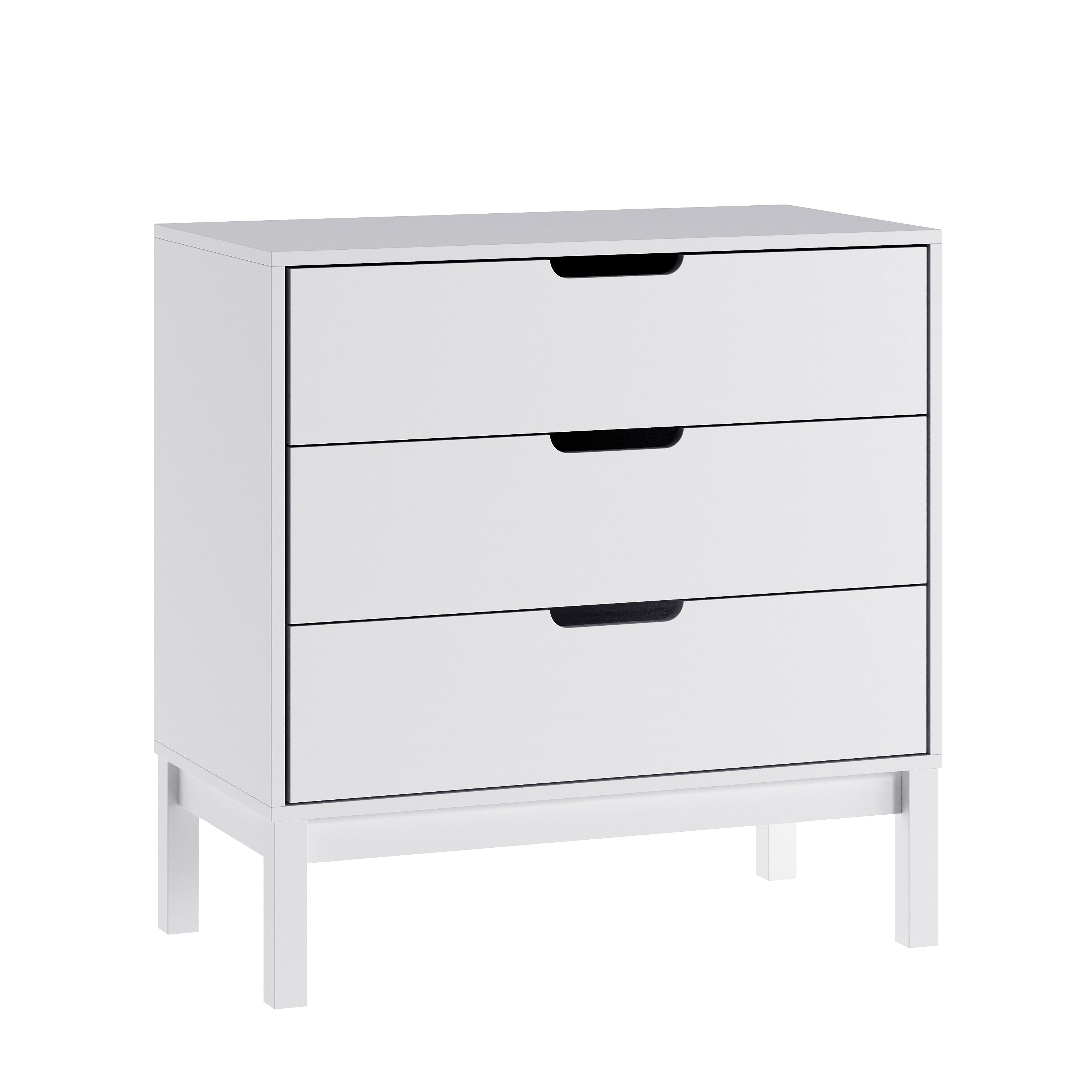 Dallas Wooden 3-Drawer Dresser for Bedroom, Chest of Drawers for Kids