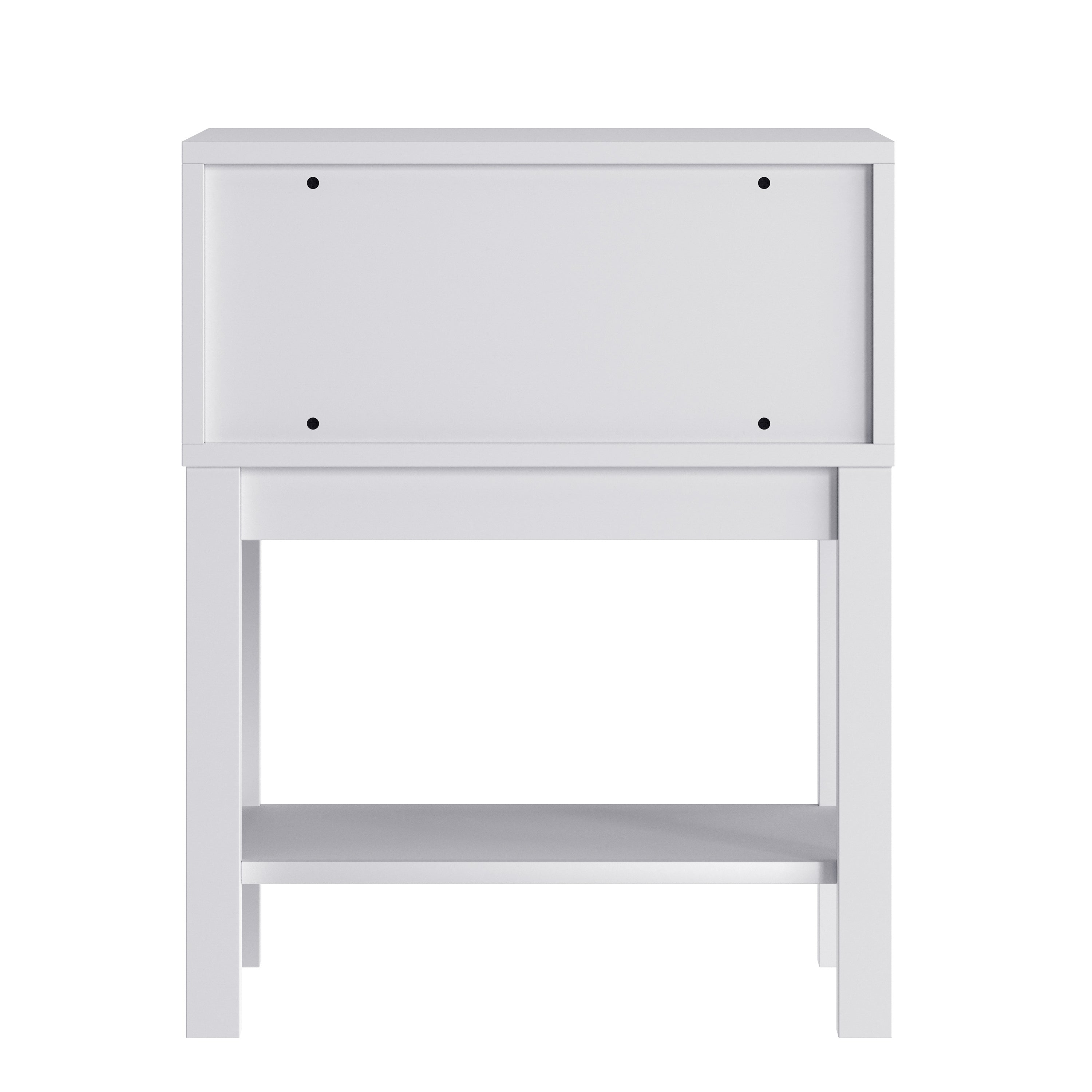 Dallas Wooden Night Stand, Bedroom Side Table with Storage Drawer and Shelf for Kids