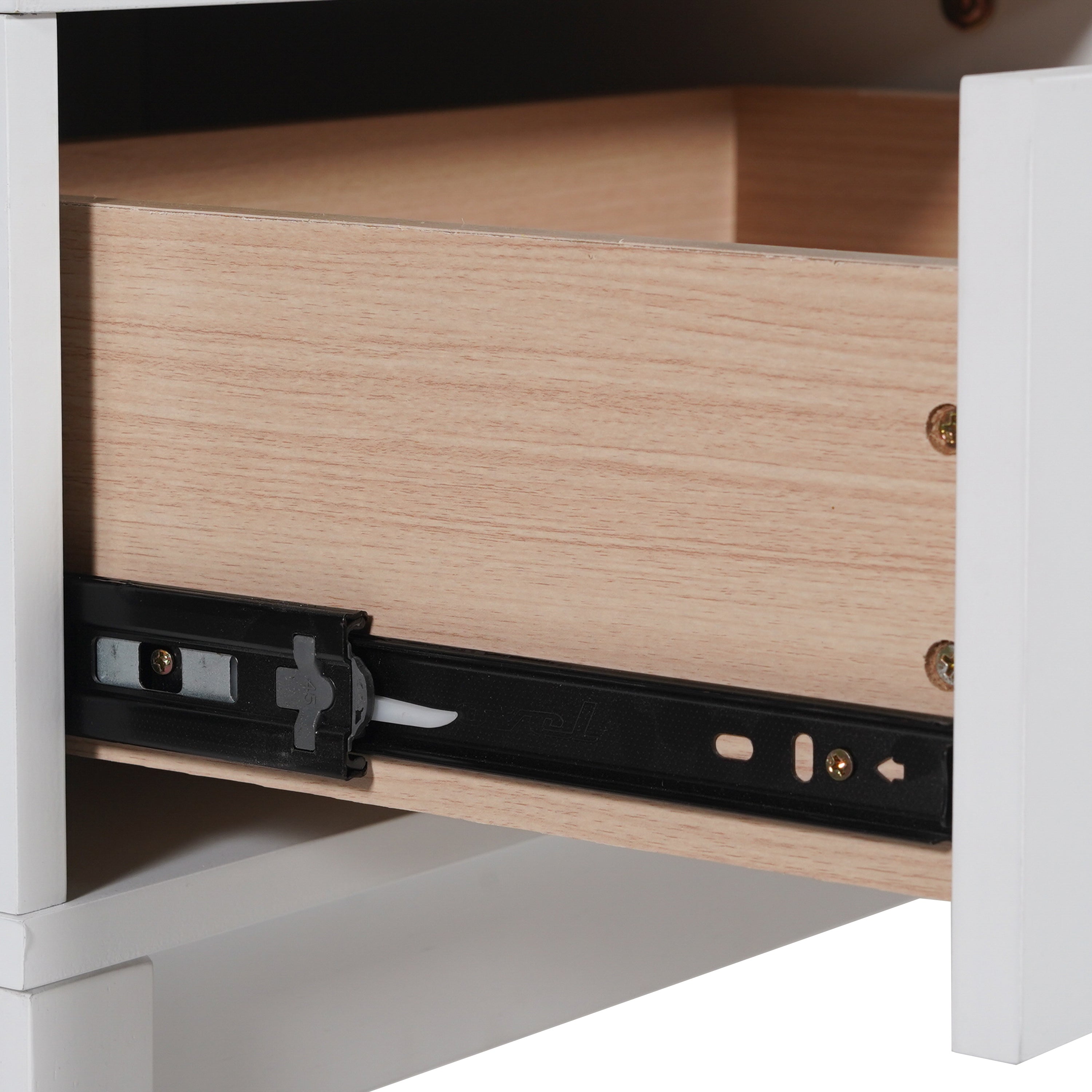 Dallas Wooden Night Stand, Bedroom Side Table with Storage Drawer and Shelf for Kids