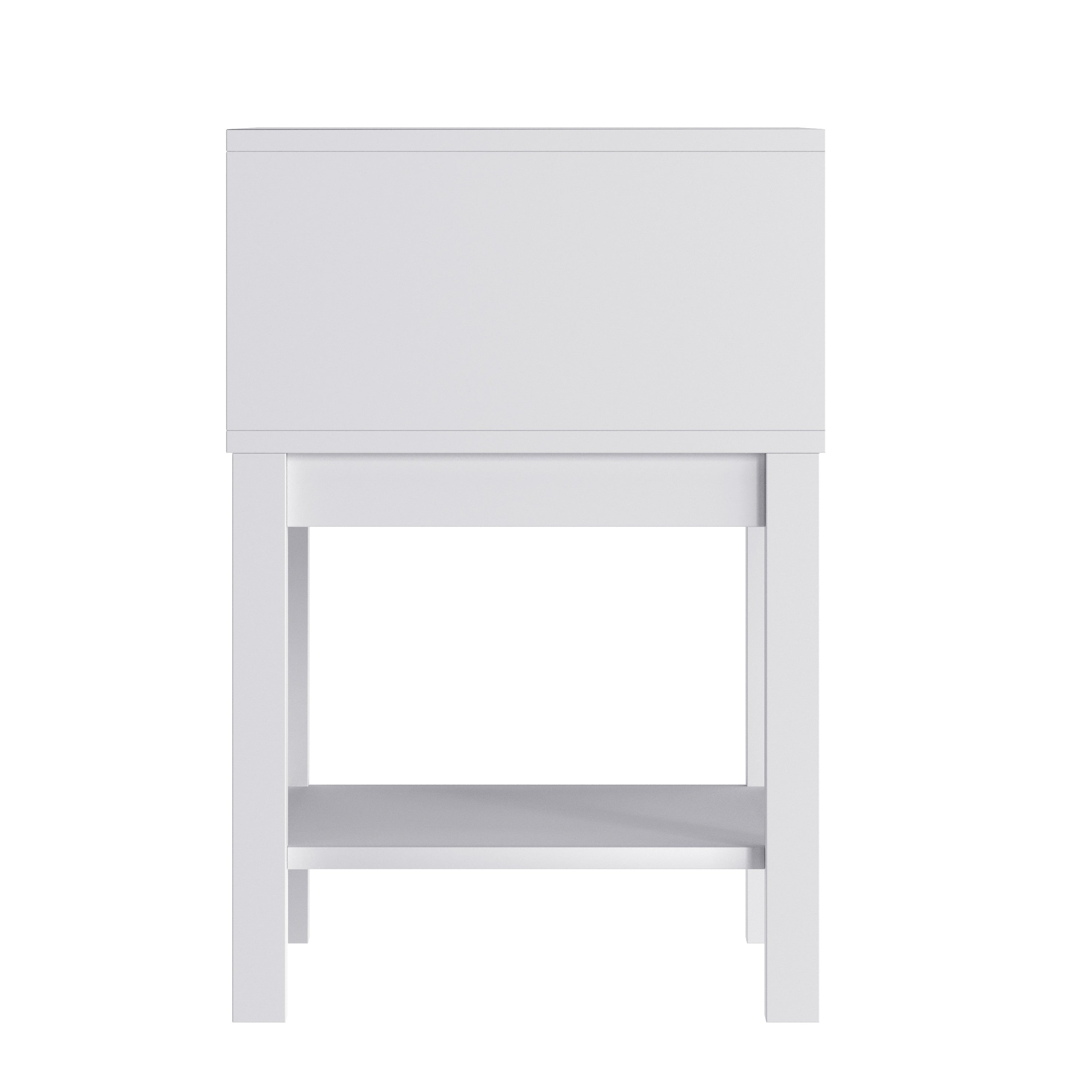 Dallas Wooden Night Stand, Bedroom Side Table with Storage Drawer and Shelf for Kids