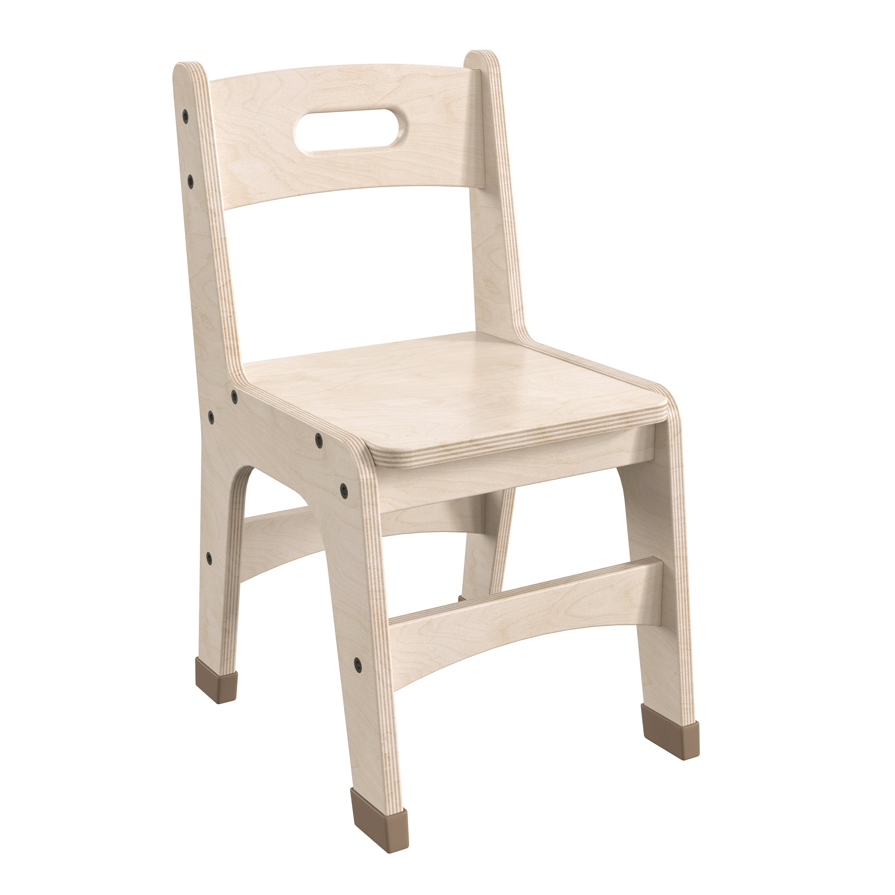 Bright Beginnings Set of 2 Commercial Grade Wooden Classroom Chairs with Non-Slip Foot Caps and Built-In Carrying Handle-Classroom Chair-Flash Furniture-Wall2Wall Furnishings
