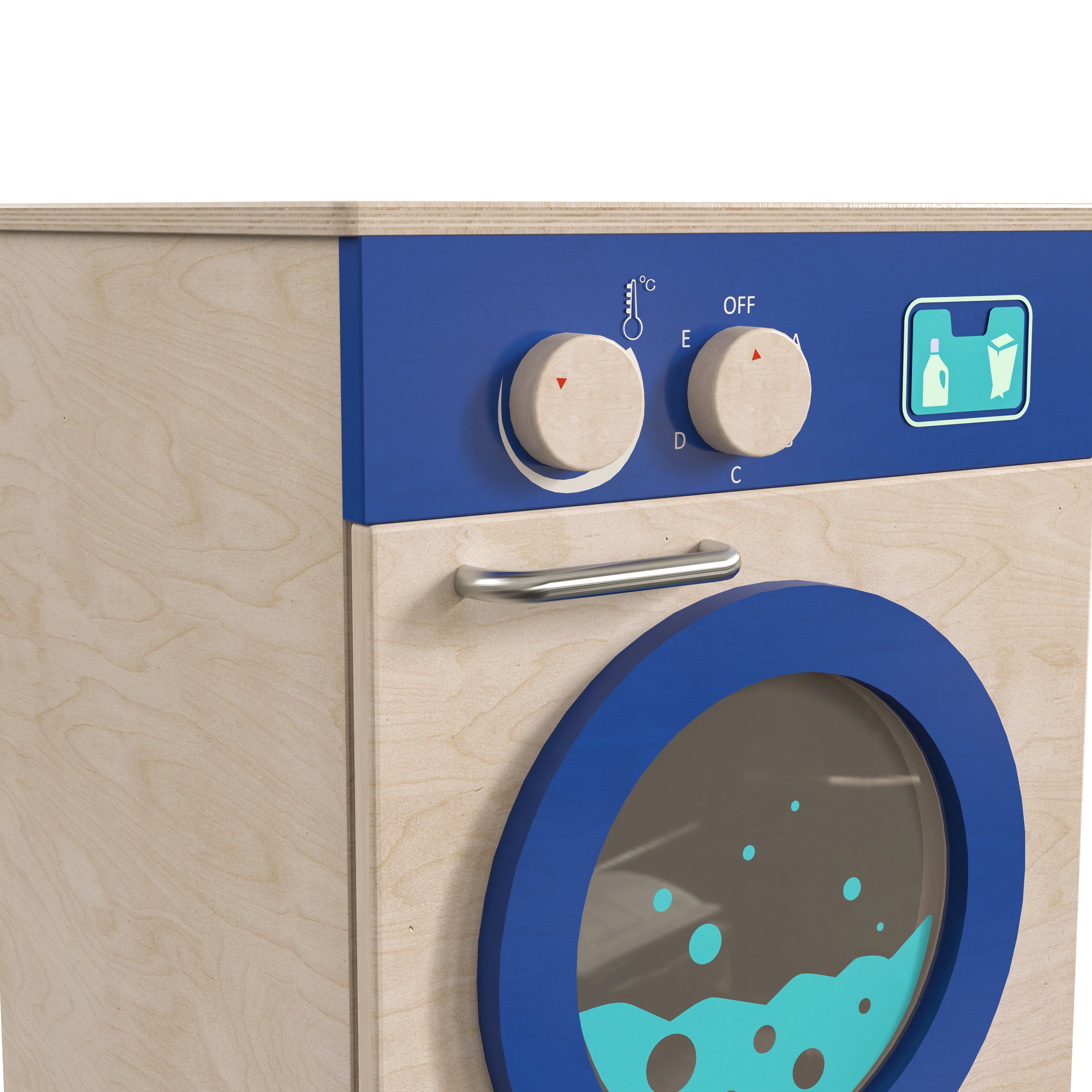Bright Beginnings Commercial Grade Wooden Kid's Washing Machine with Integrated Storage and Turning Knobs-Dramatic Play-Flash Furniture-Wall2Wall Furnishings