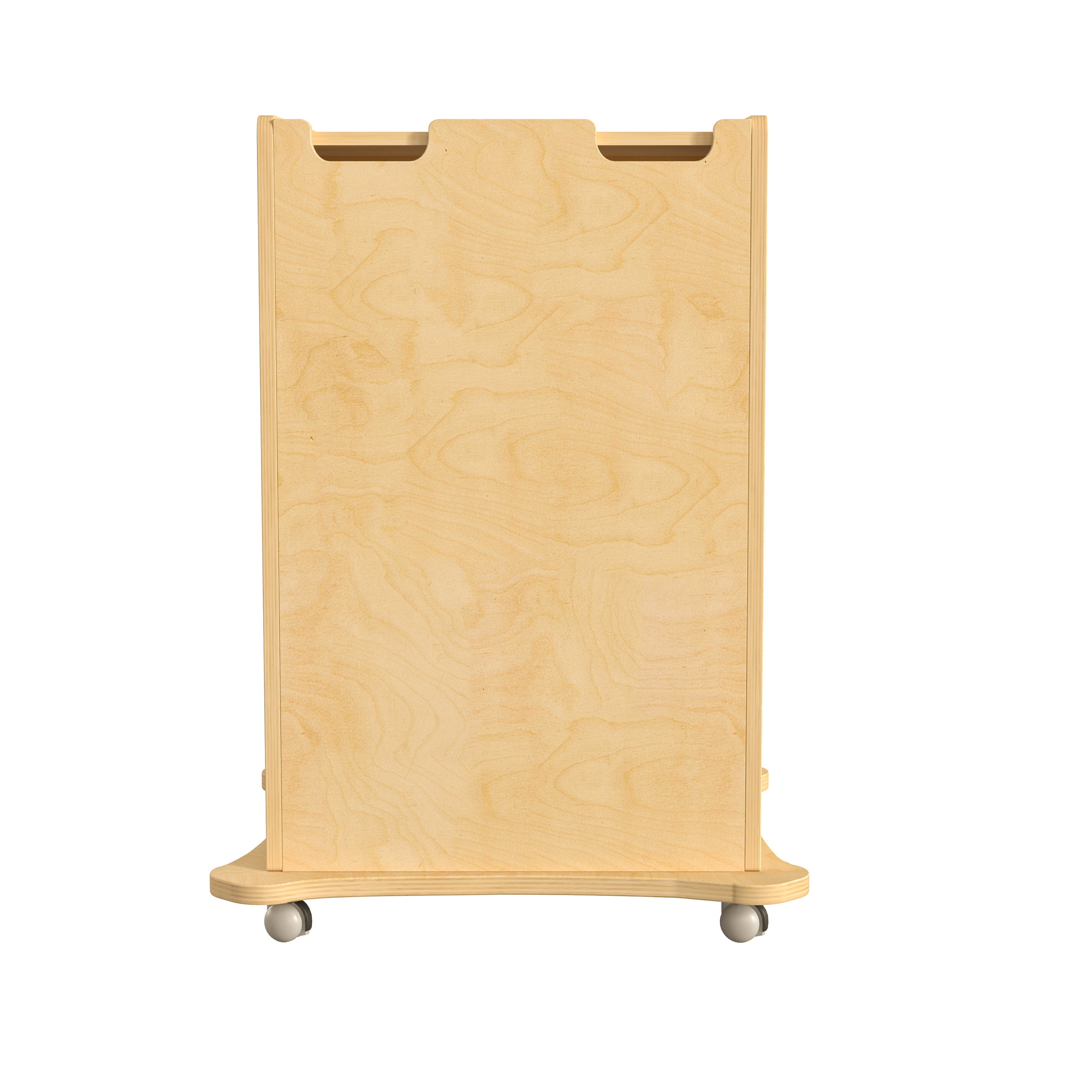 Bright Beginnings Commercial Grade Space Saving Wooden Mobile STEAM Wall Accessory Board Storage Cart with Locking Caster Wheels, Kid Friendly Design-en Classroom Storage Carts-Flash Furniture-Wall2Wall Furnishings