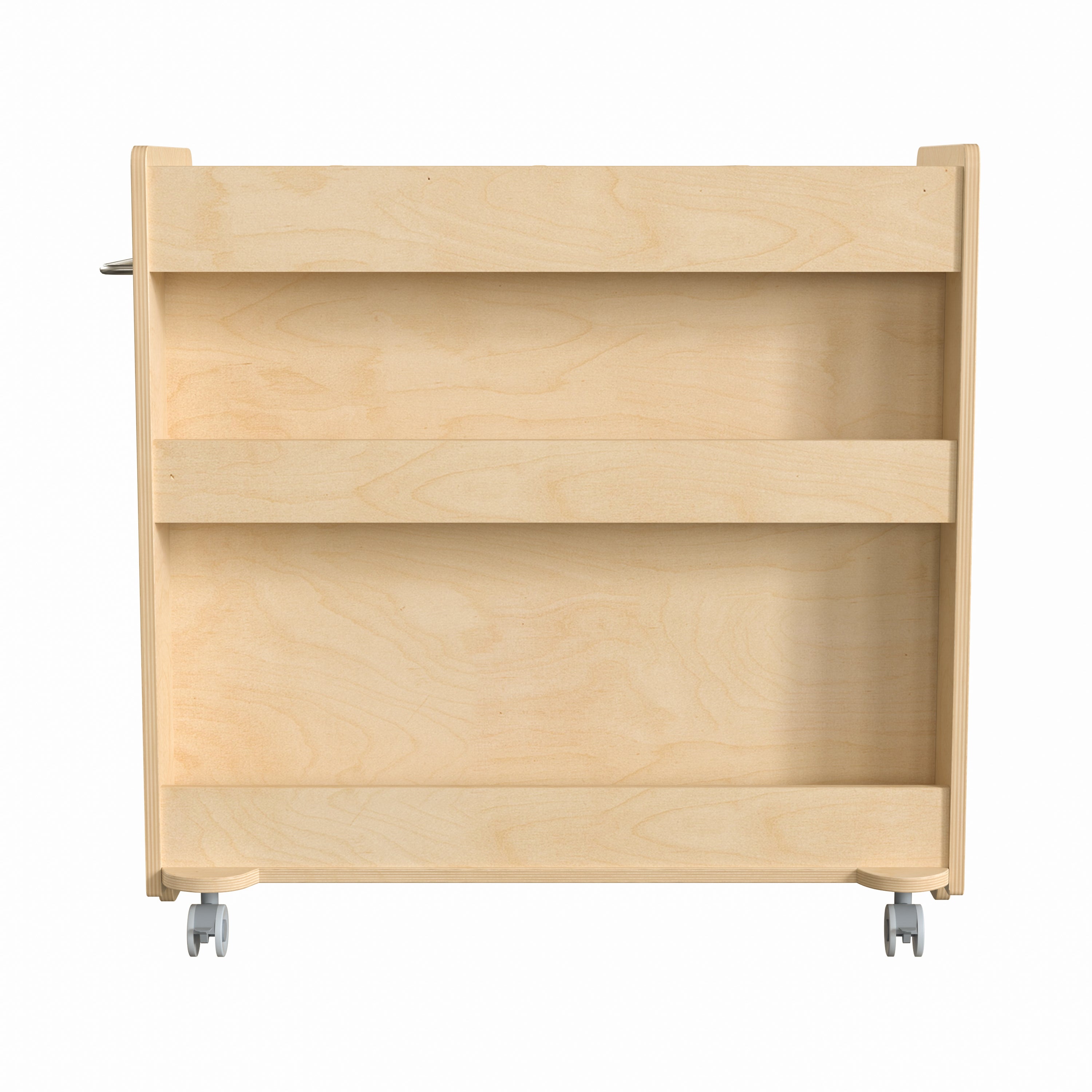 Bright Beginnings Commercial Wooden Mobile Storage Cart with Space Saving Vertical and Horizontal Storage Compartments, Locking Caster Wheels-en Classroom Storage Carts-Flash Furniture-Wall2Wall Furnishings