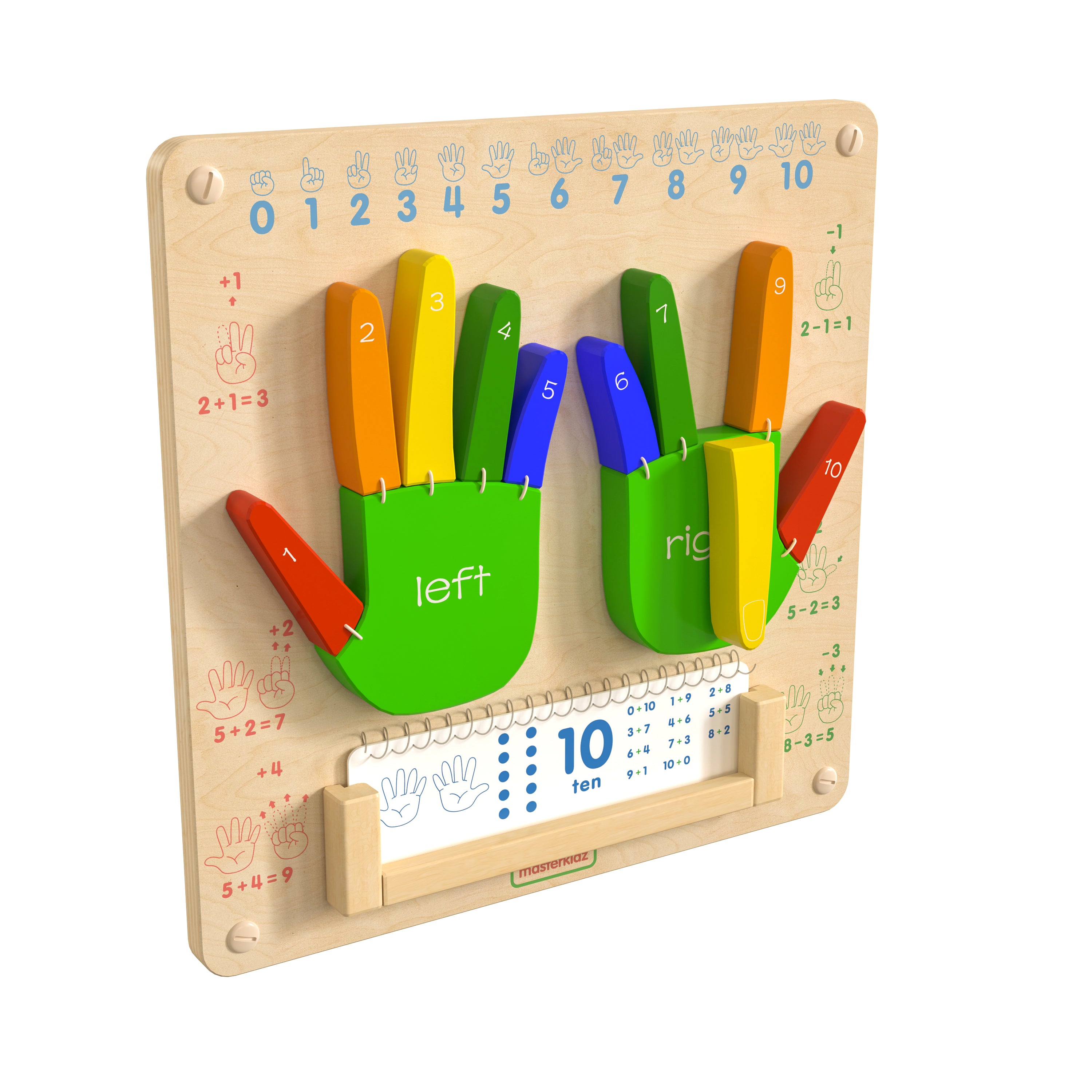 Bright Beginnings Commercial Grade Wooden Counting STEAM Wall Accessory Board-STEM Wall Accessories-Flash Furniture-Wall2Wall Furnishings