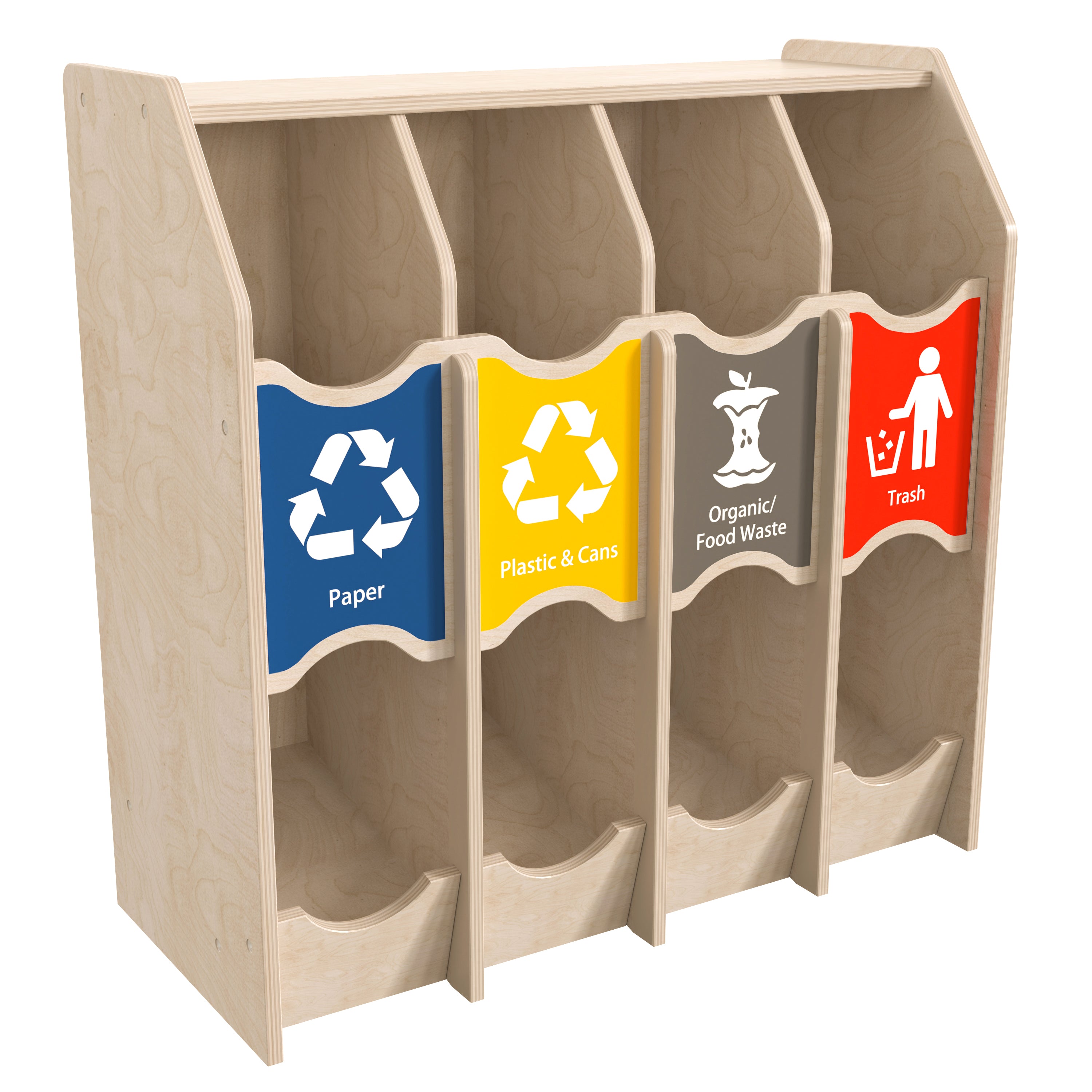 Bright Beginnings Commercial Grade Wooden Pretend Play Recycling Station for Children-Dramatic Play-Flash Furniture-Wall2Wall Furnishings