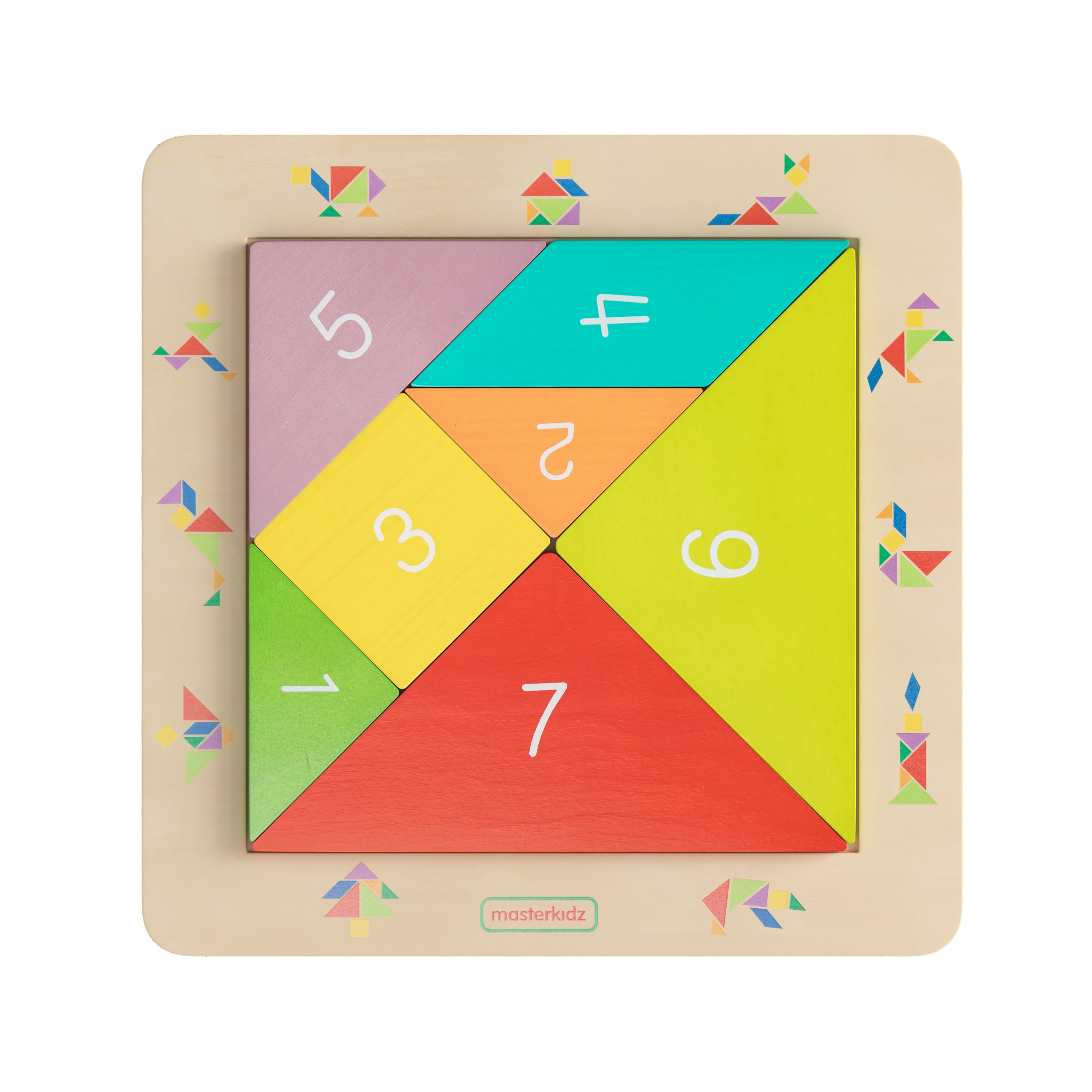 Bright Beginnings Commercial Grade Birch Plywood STEM Tangram Shape Building Learning Board-Learning Puzzles-Flash Furniture-Wall2Wall Furnishings