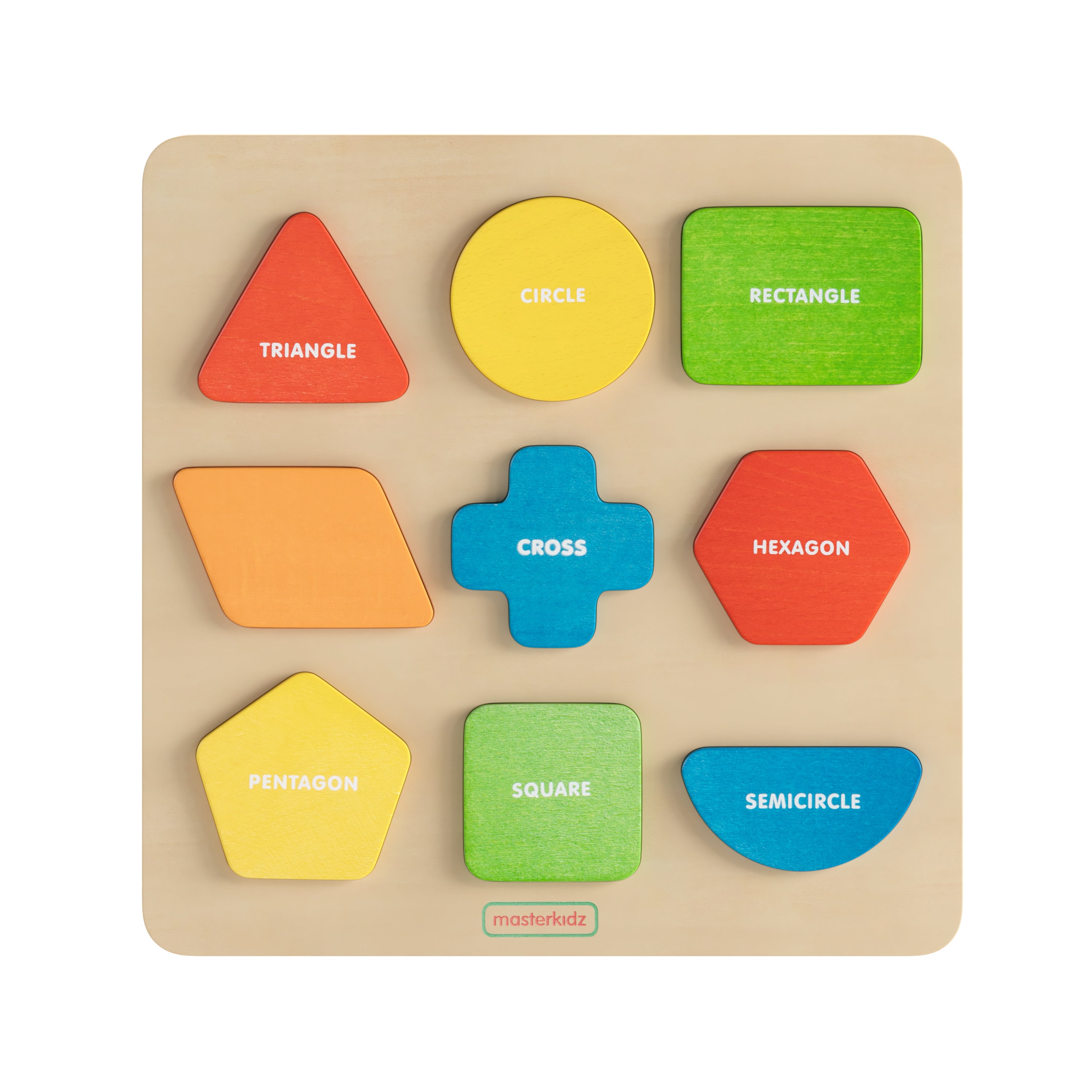 Bright Beginnings Commercial Grade Birch Plywood STEM Sorting Shapes and Colors Puzzle Board-Learning Puzzles-Flash Furniture-Wall2Wall Furnishings