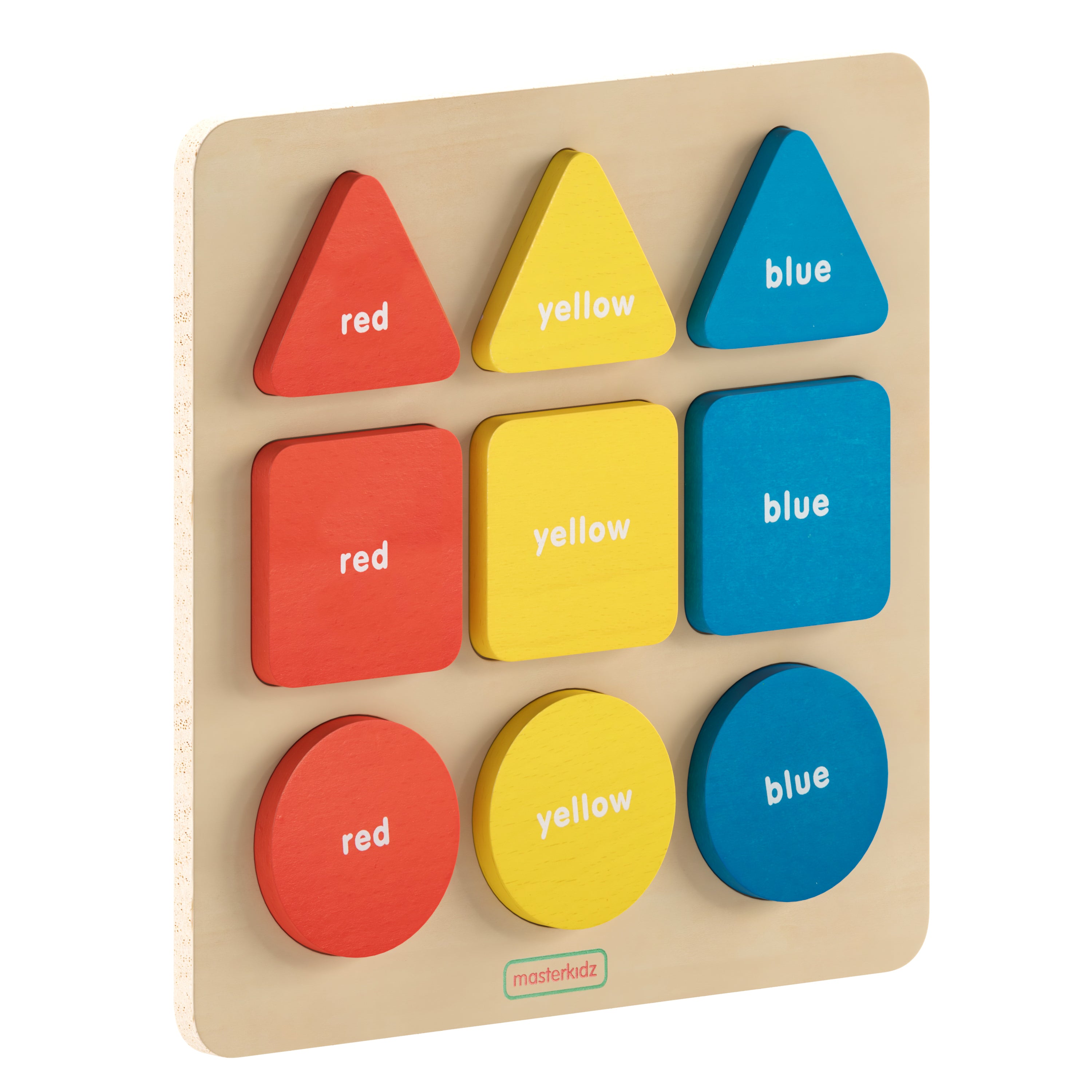 Bright Beginnings Commercial Grade Birch Plywood STEM Basic Shapes and Colors Puzzle Board-Learning Puzzles-Flash Furniture-Wall2Wall Furnishings