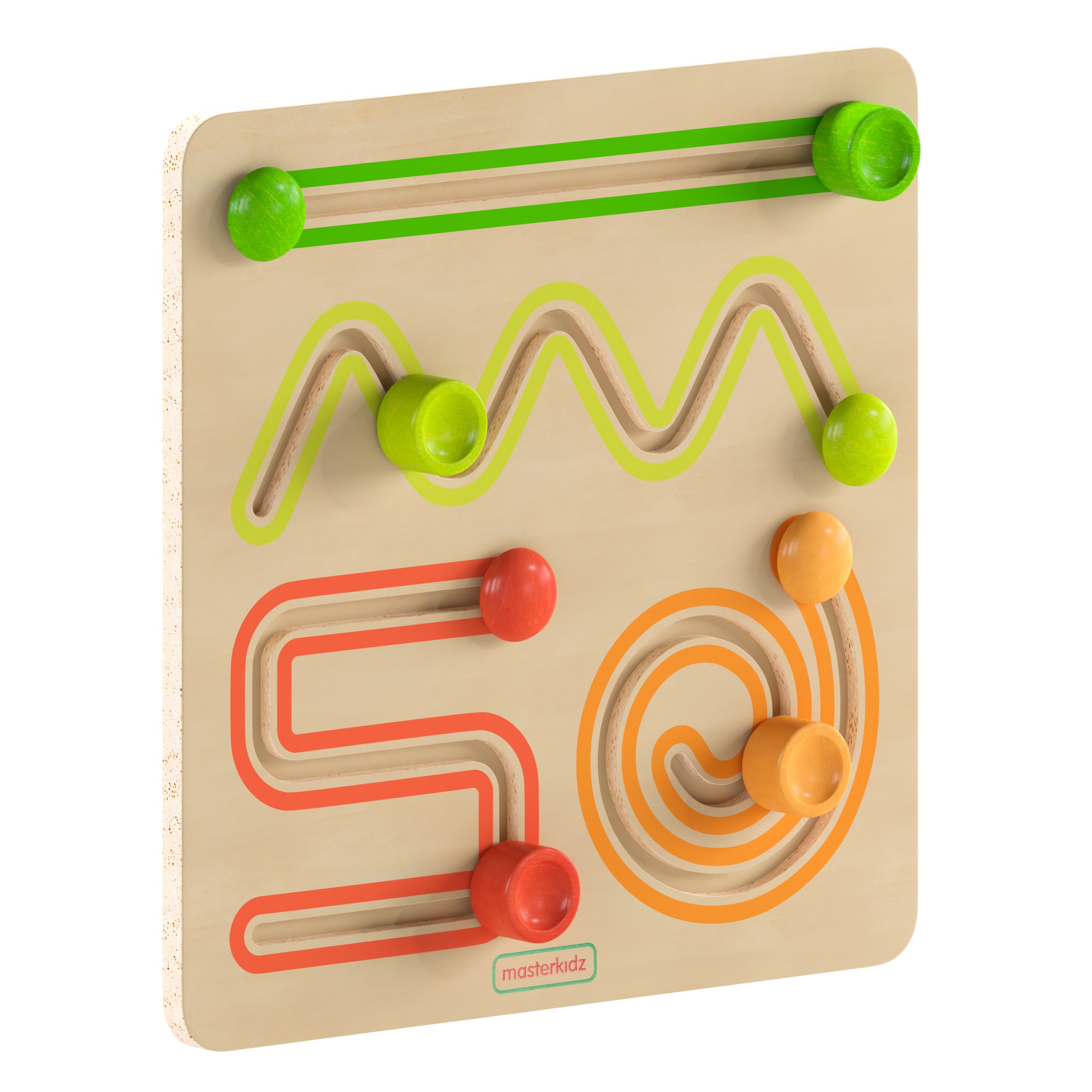 Bright Beginnings Commercial Grade STEM Sliding Shapes Learning Board-Learning Puzzles-Flash Furniture-Wall2Wall Furnishings