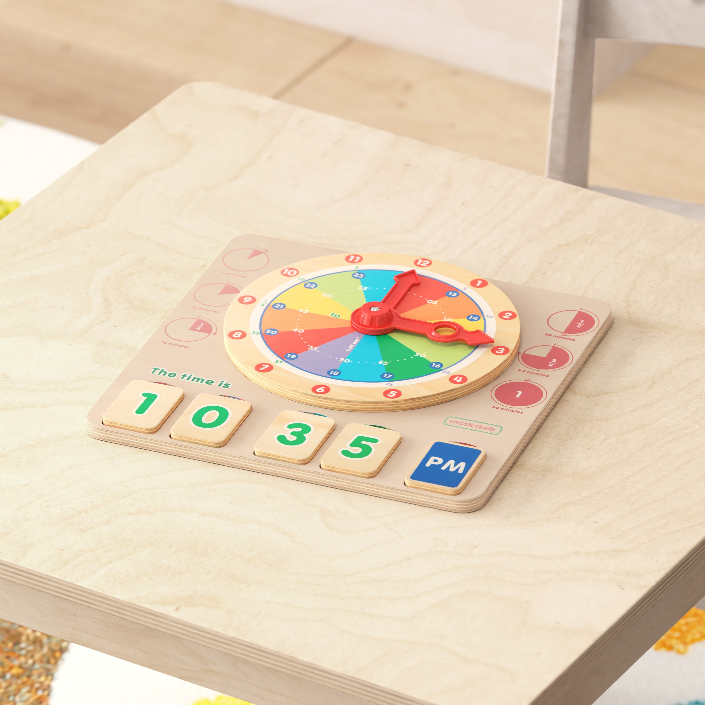 Bright Beginnings Commercial Grade STEM Telling Time Learning Board with Digital and Analog Readings-Learning Puzzles-Flash Furniture-Wall2Wall Furnishings