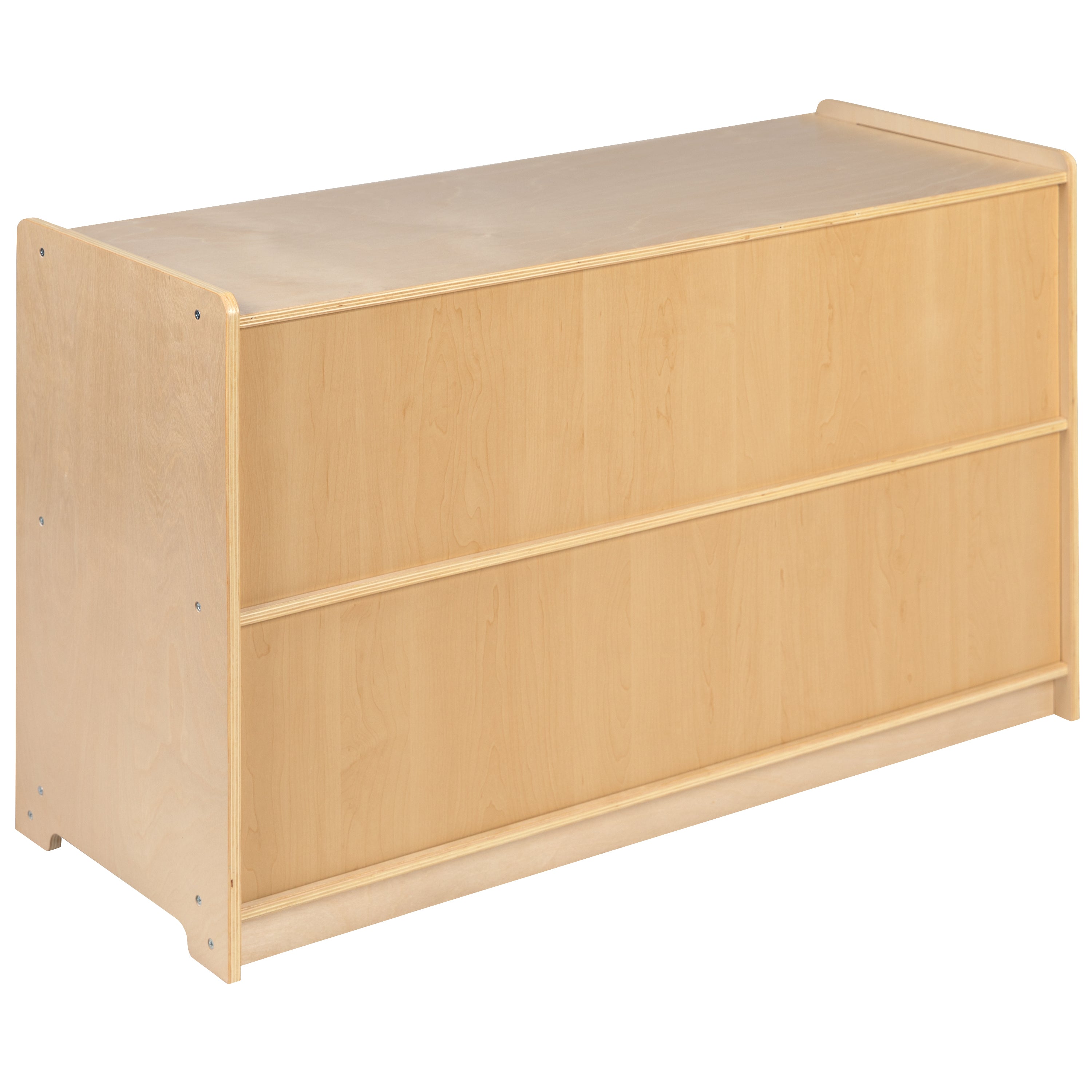 Wooden School Classroom Storage Cabinet for Commercial or Home Use - Safe, Kid Friendly Design (Natural)-Classroom Storage-Flash Furniture-Wall2Wall Furnishings