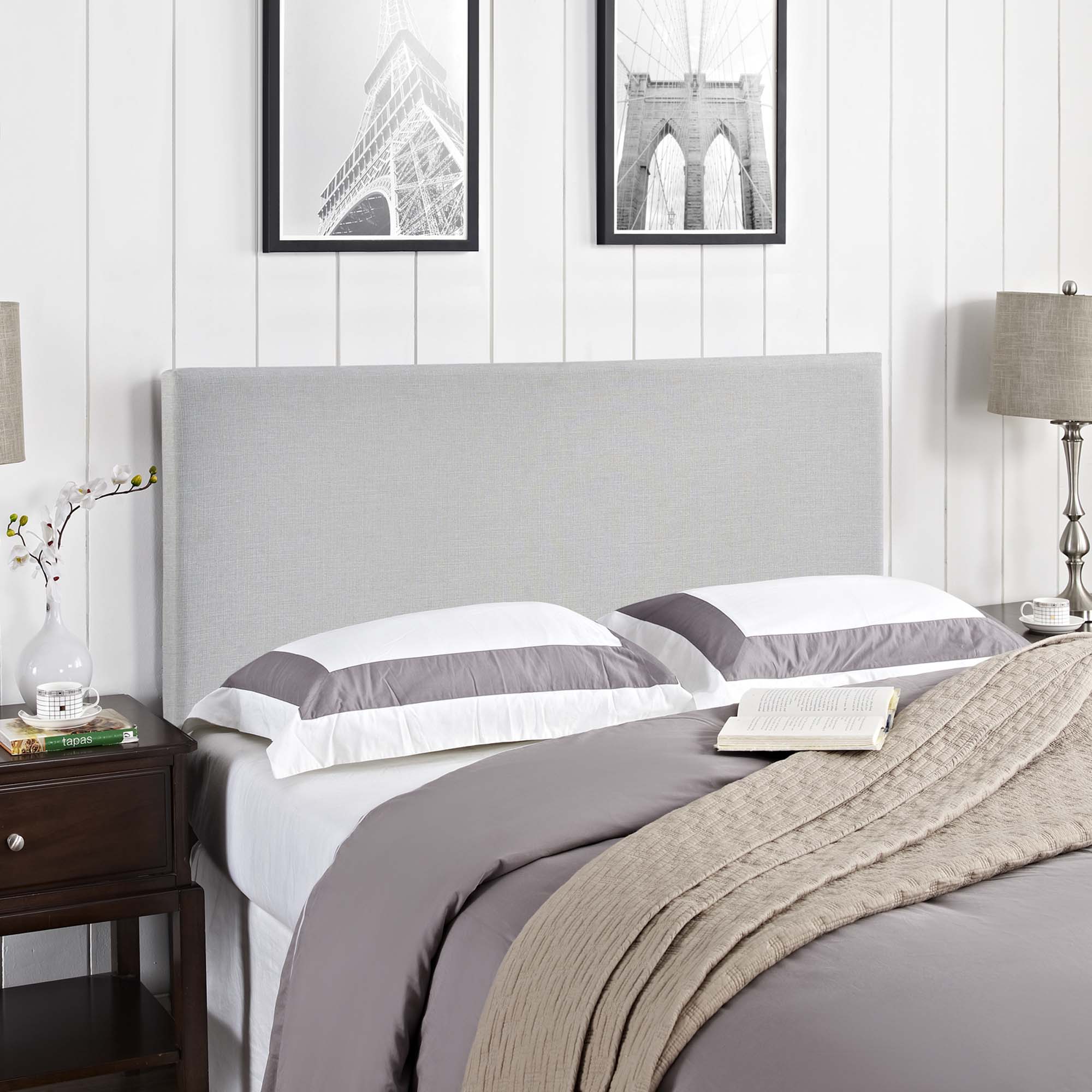 Region Upholstered Fabric Headboard