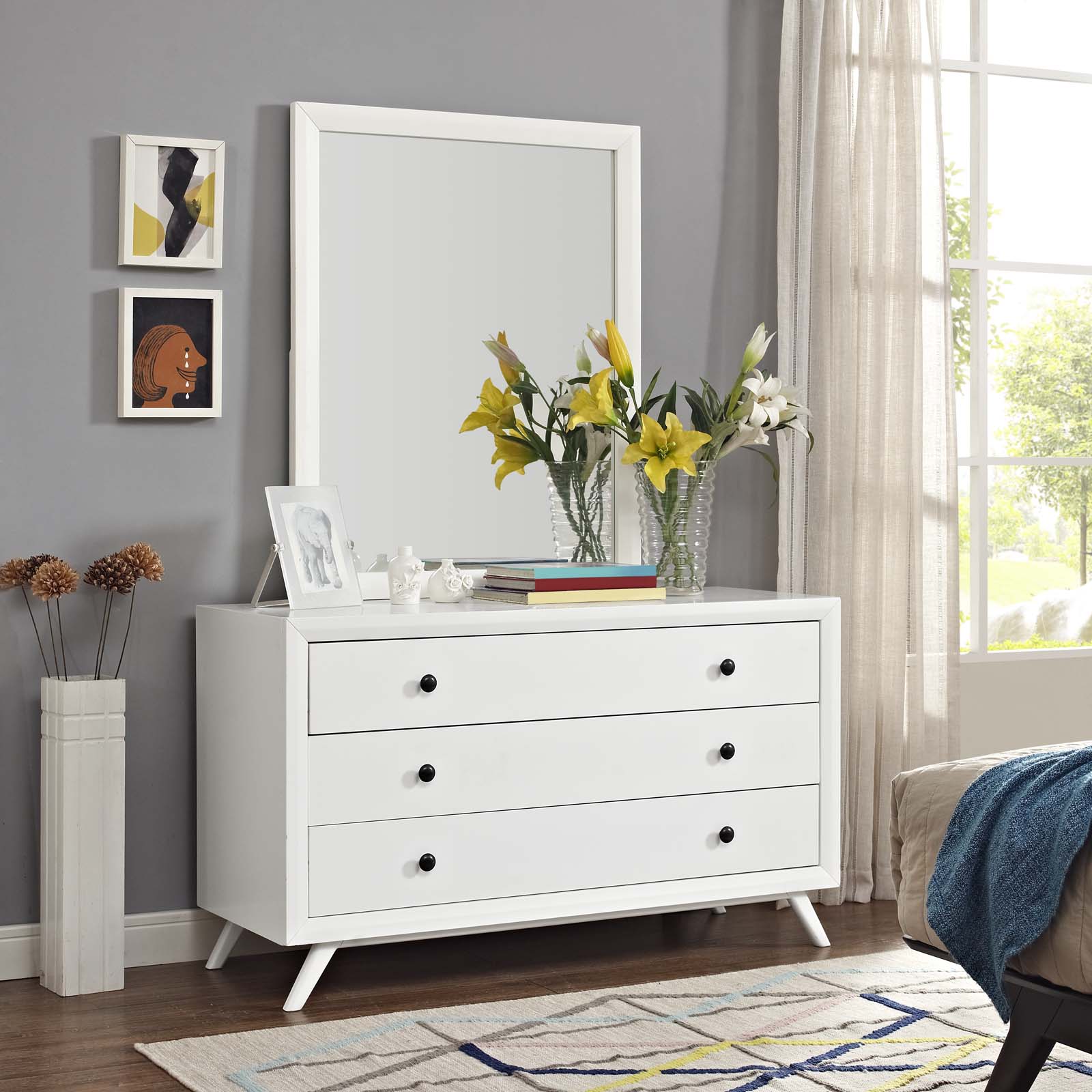 Tracy Dresser and Mirror-Bedroom Set-Modway-Wall2Wall Furnishings