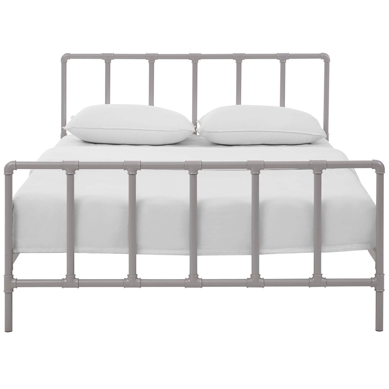 Dower Stainless Steel Bed-Bed-Modway-Wall2Wall Furnishings