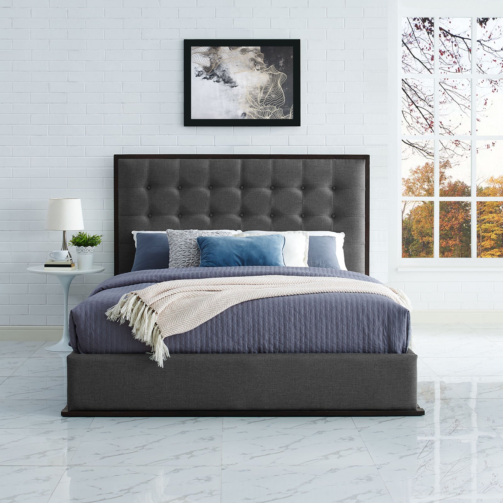 Madeline Upholstered Fabric Bed Frame-Bed-Modway-Wall2Wall Furnishings