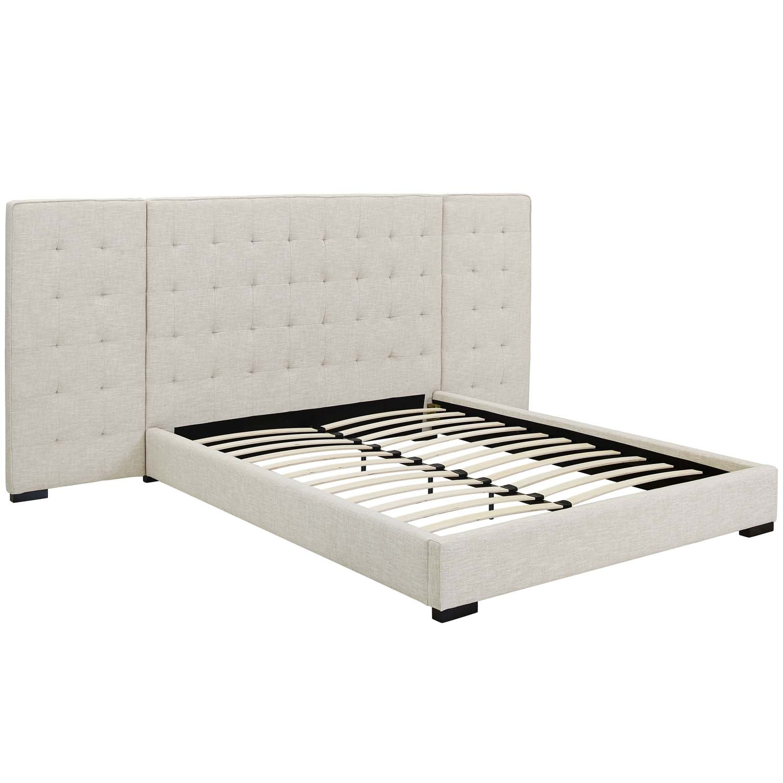 Sierra Upholstered Fabric Platform Bed-Bed-Modway-Wall2Wall Furnishings