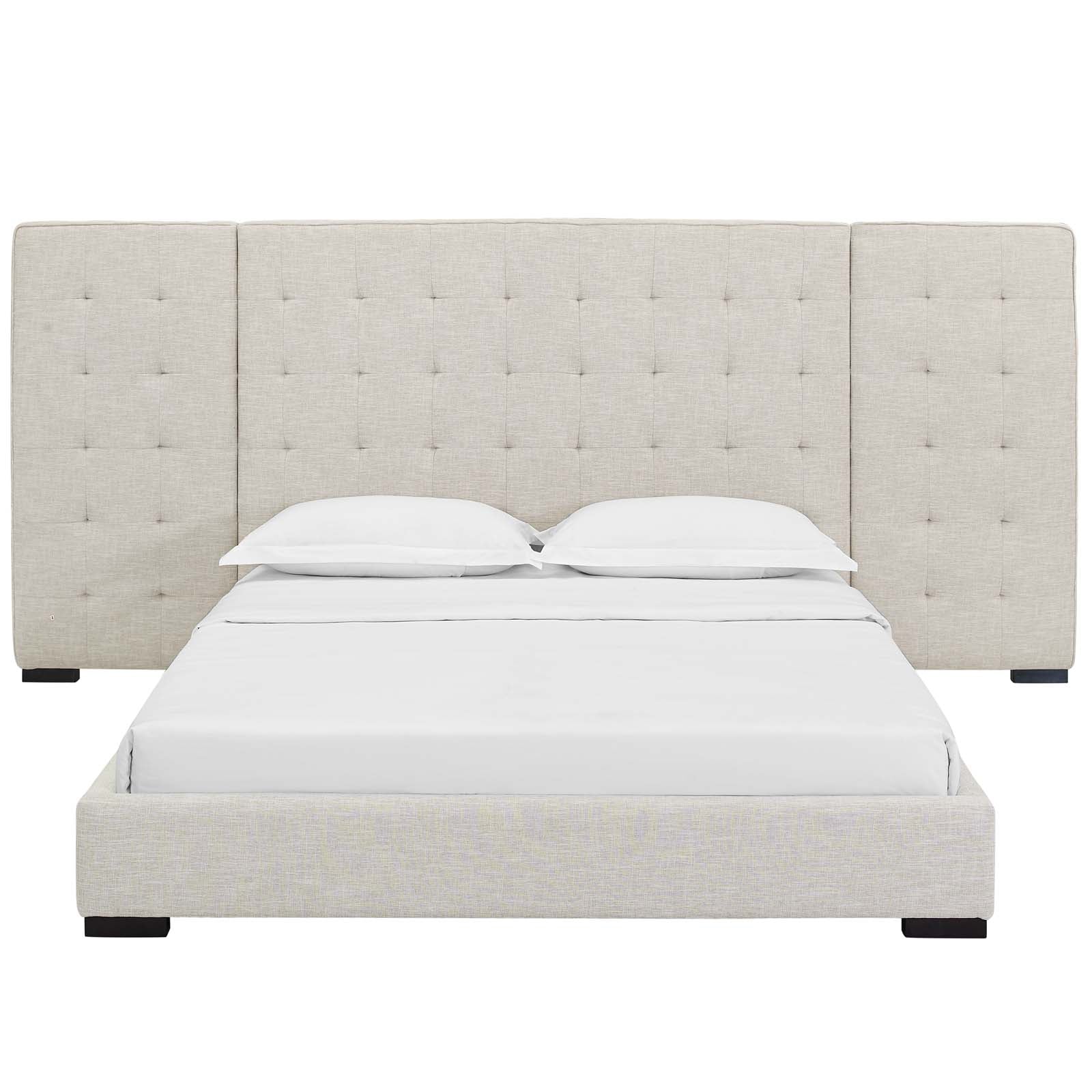 Sierra Upholstered Fabric Platform Bed-Bed-Modway-Wall2Wall Furnishings