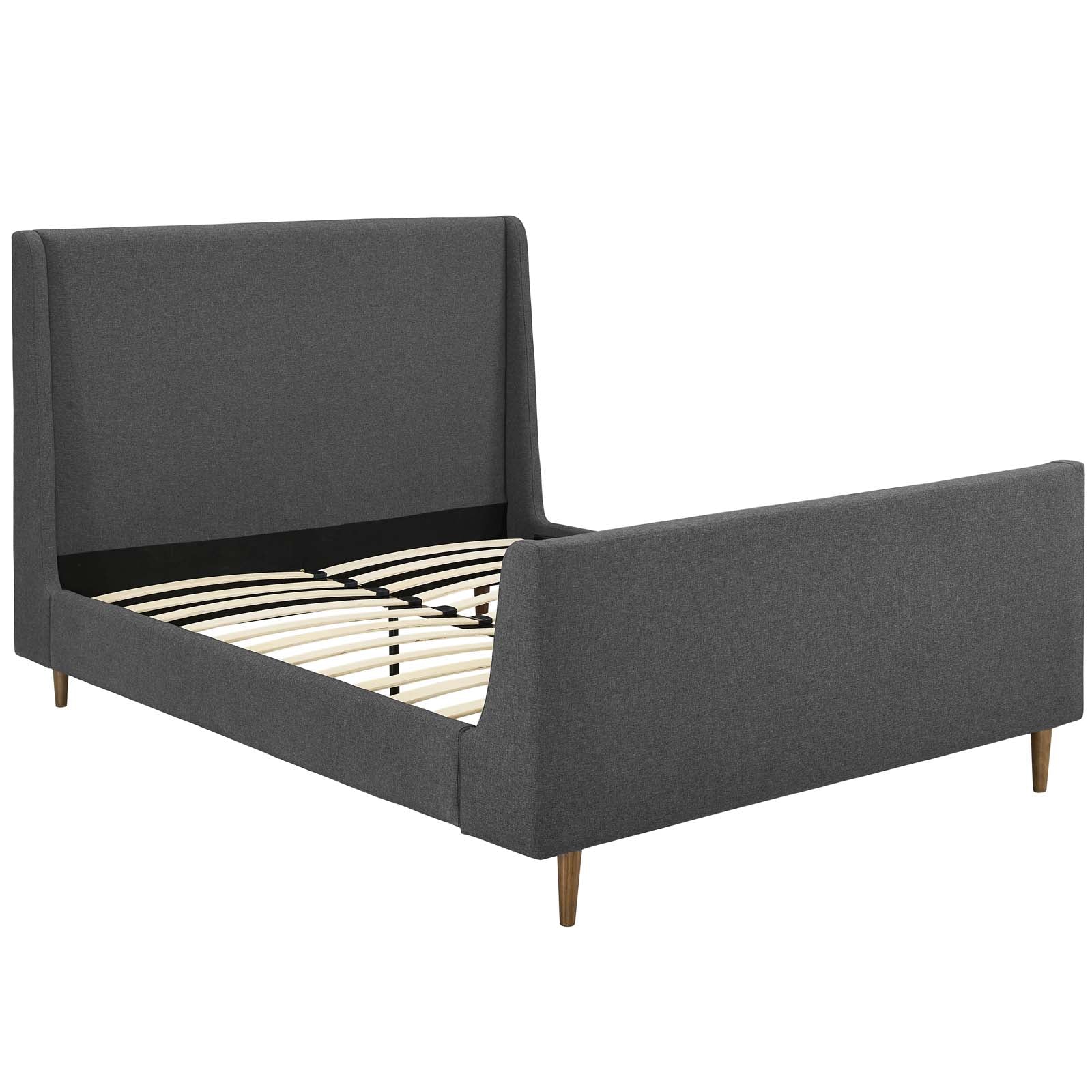 Aubree Upholstered Fabric Sleigh Platform Bed-Bed-Modway-Wall2Wall Furnishings