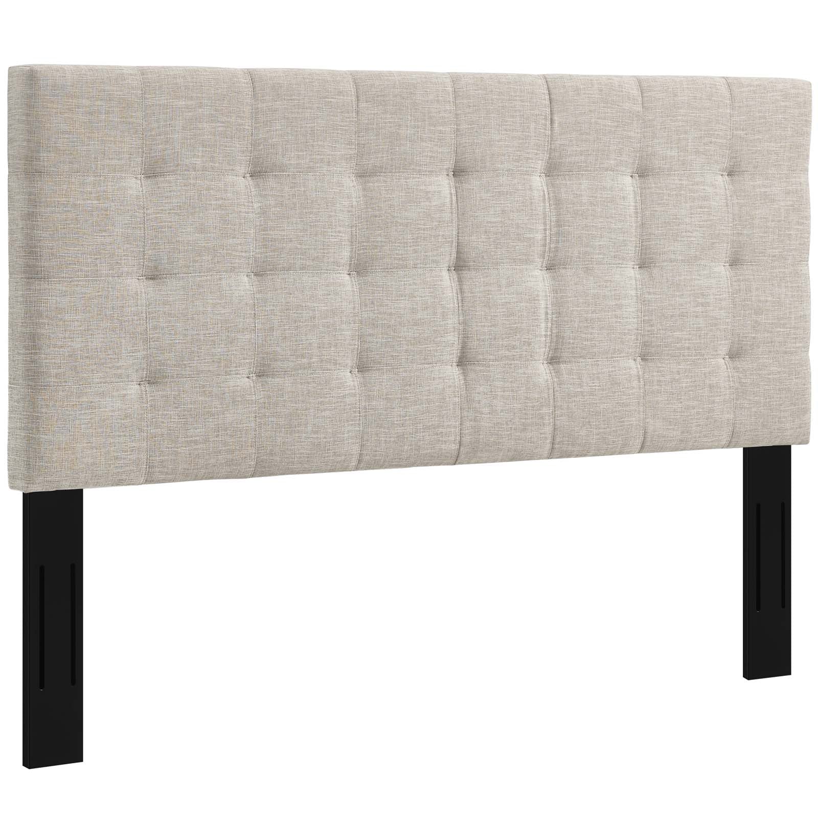 Paisley Tufted Upholstered Linen Fabric Headboard-Headboard-Modway-Wall2Wall Furnishings