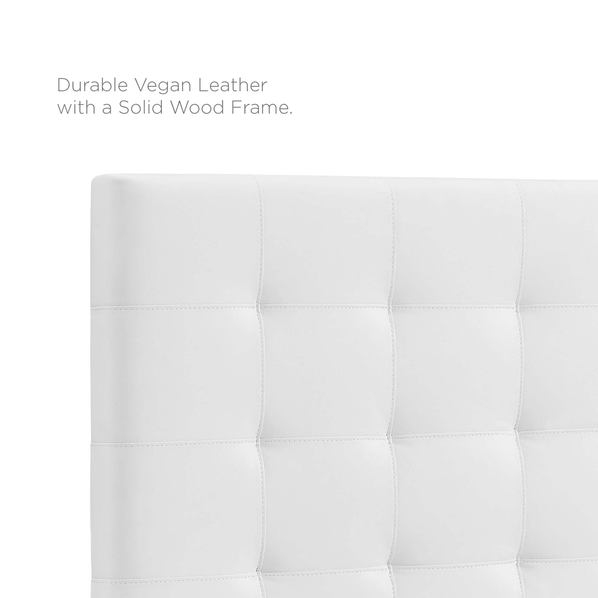 Paisley Tufted Upholstered Faux Leather and Headboard