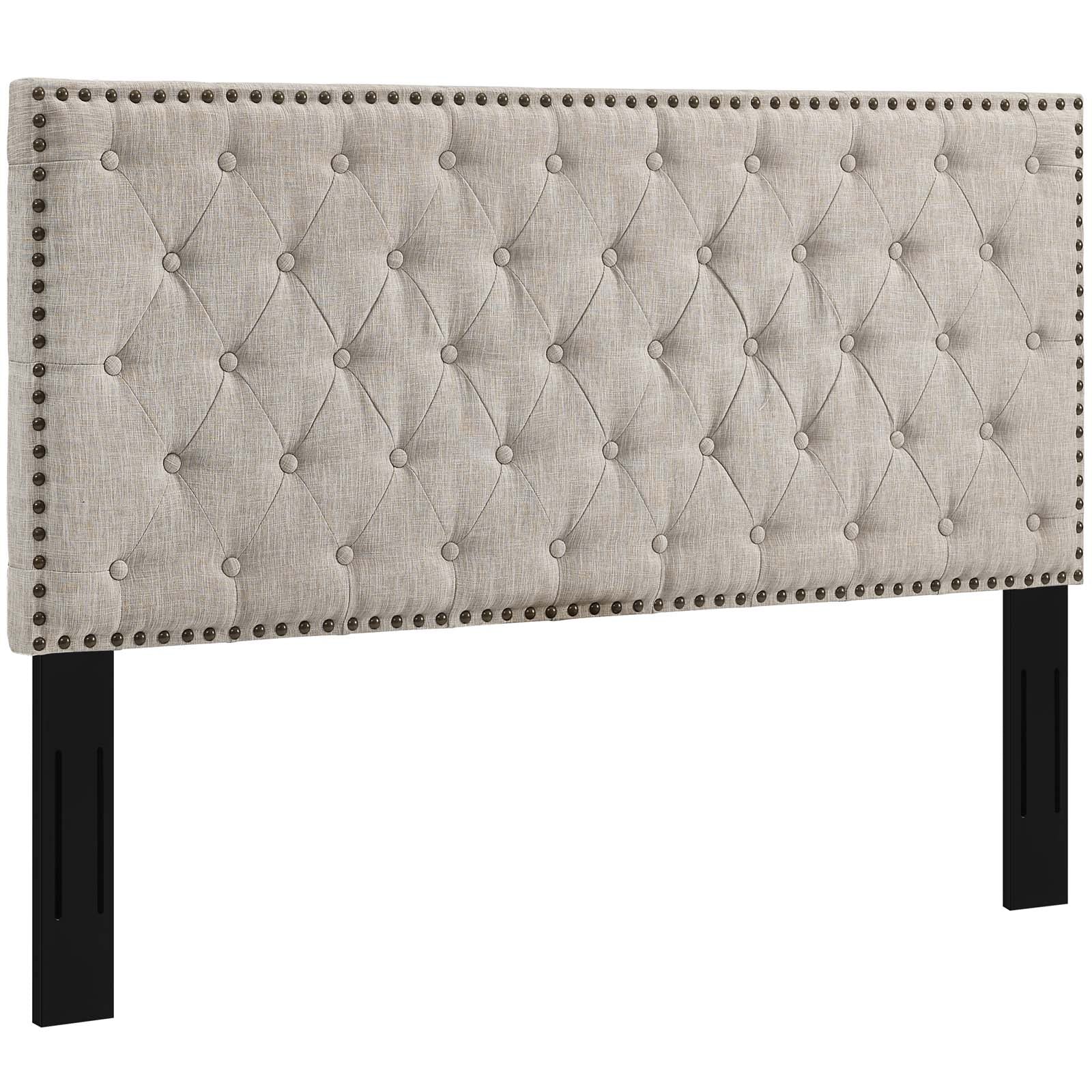Helena Tufted Upholstered Linen Fabric Headboard-Headboard-Modway-Wall2Wall Furnishings