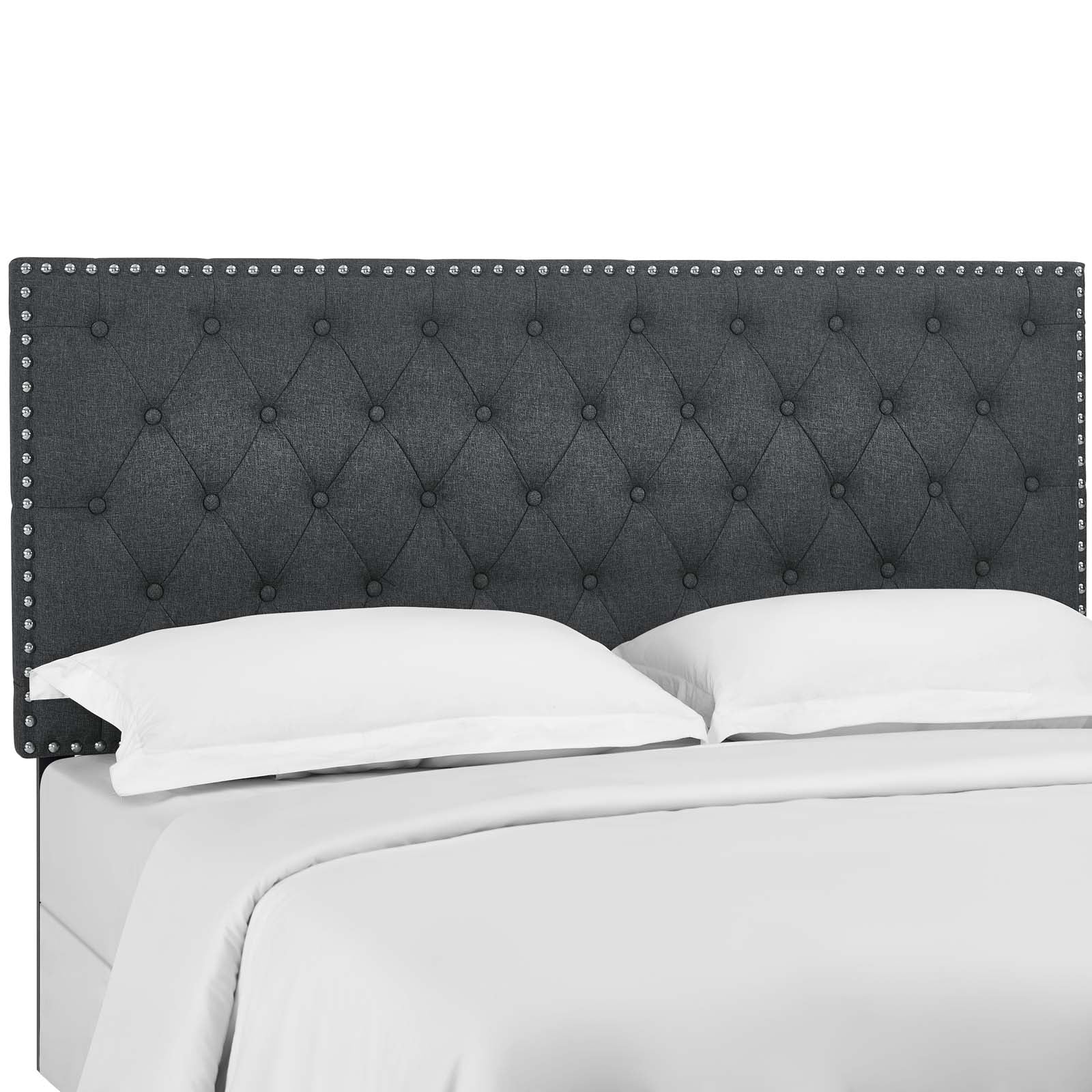 Helena Tufted Upholstered Linen Fabric Headboard-Headboard-Modway-Wall2Wall Furnishings