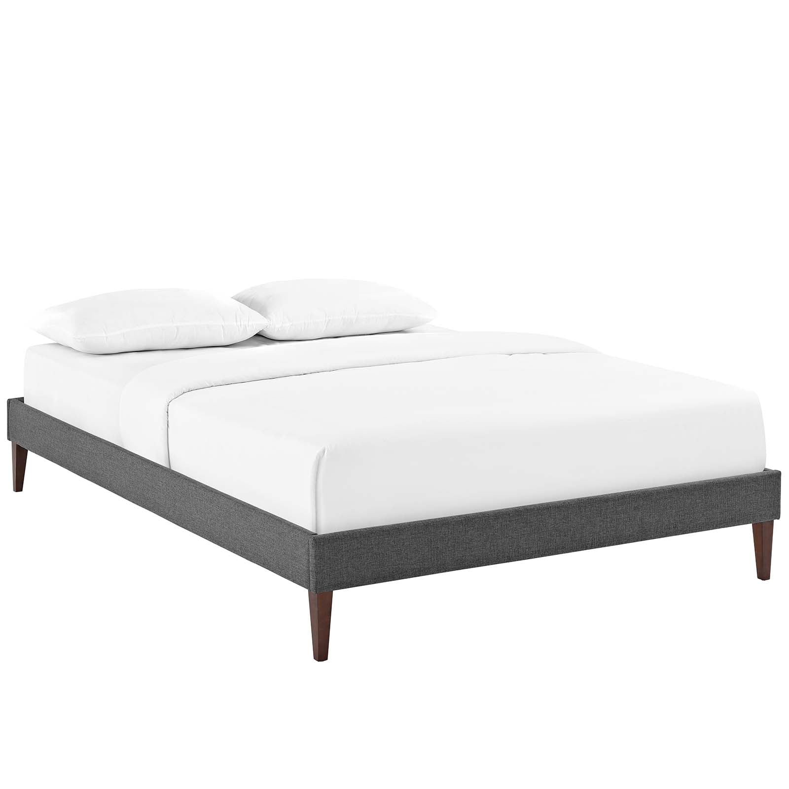 Tessie Fabric Bed Frame with Squared Tapered Legs-Bed-Modway-Wall2Wall Furnishings