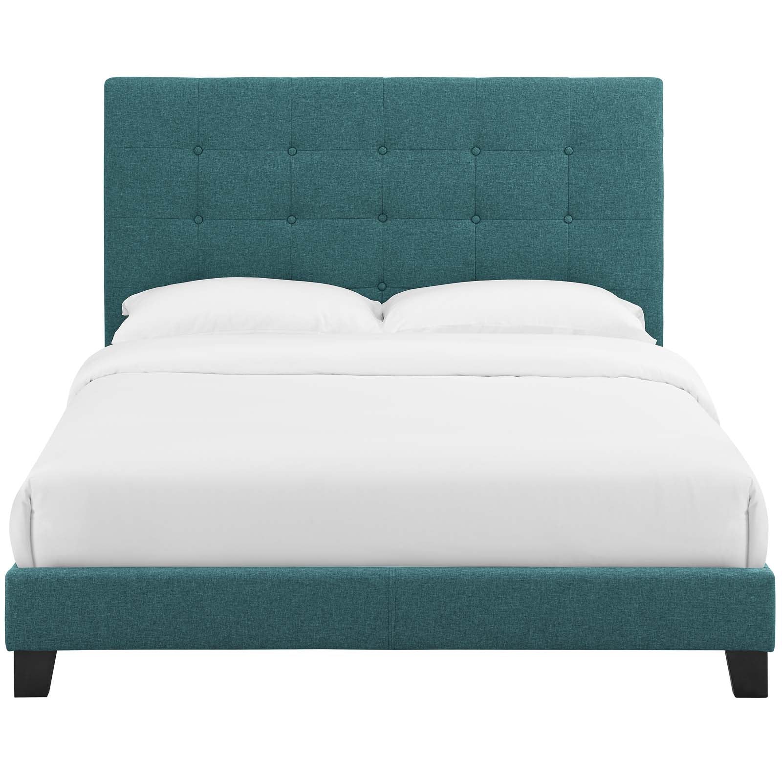 Melanie Tufted Button Upholstered Fabric Platform Bed-Bed-Modway-Wall2Wall Furnishings