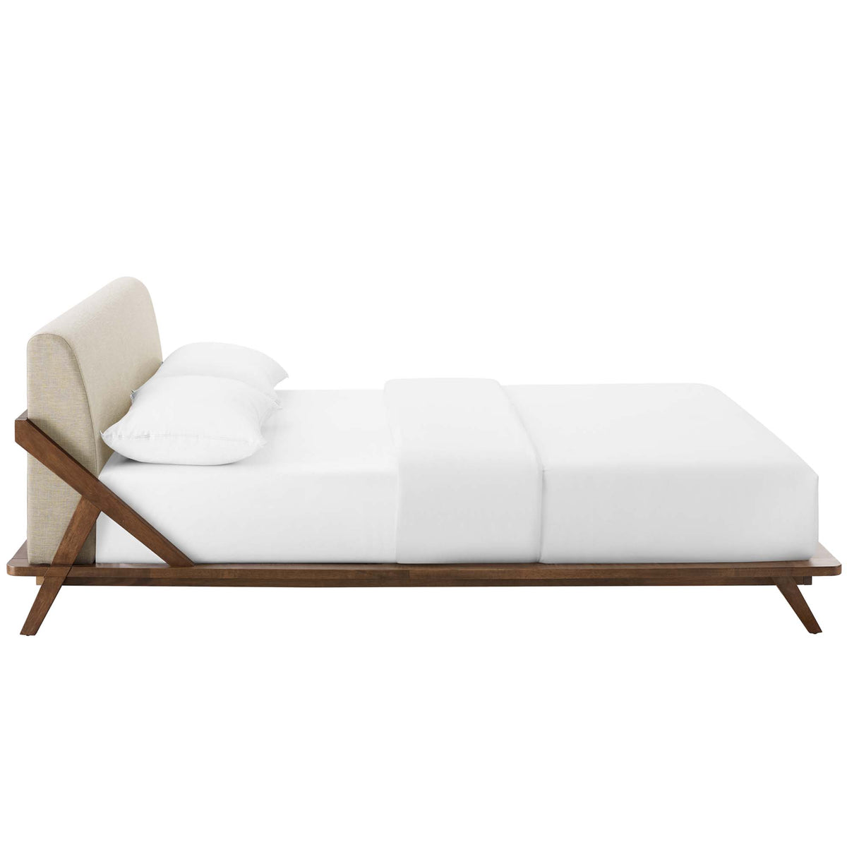 Luella Upholstered Fabric Platform Bed