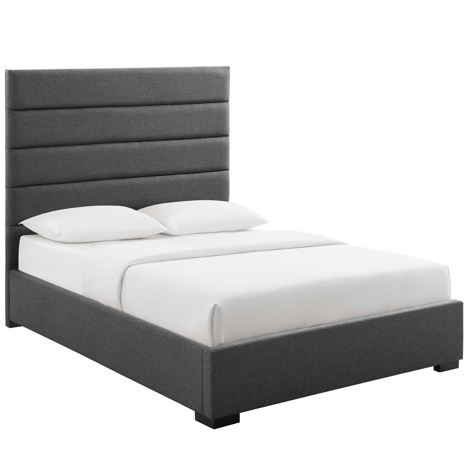 Genevieve Upholstered Fabric Platform Bed-Bed-Modway-Wall2Wall Furnishings