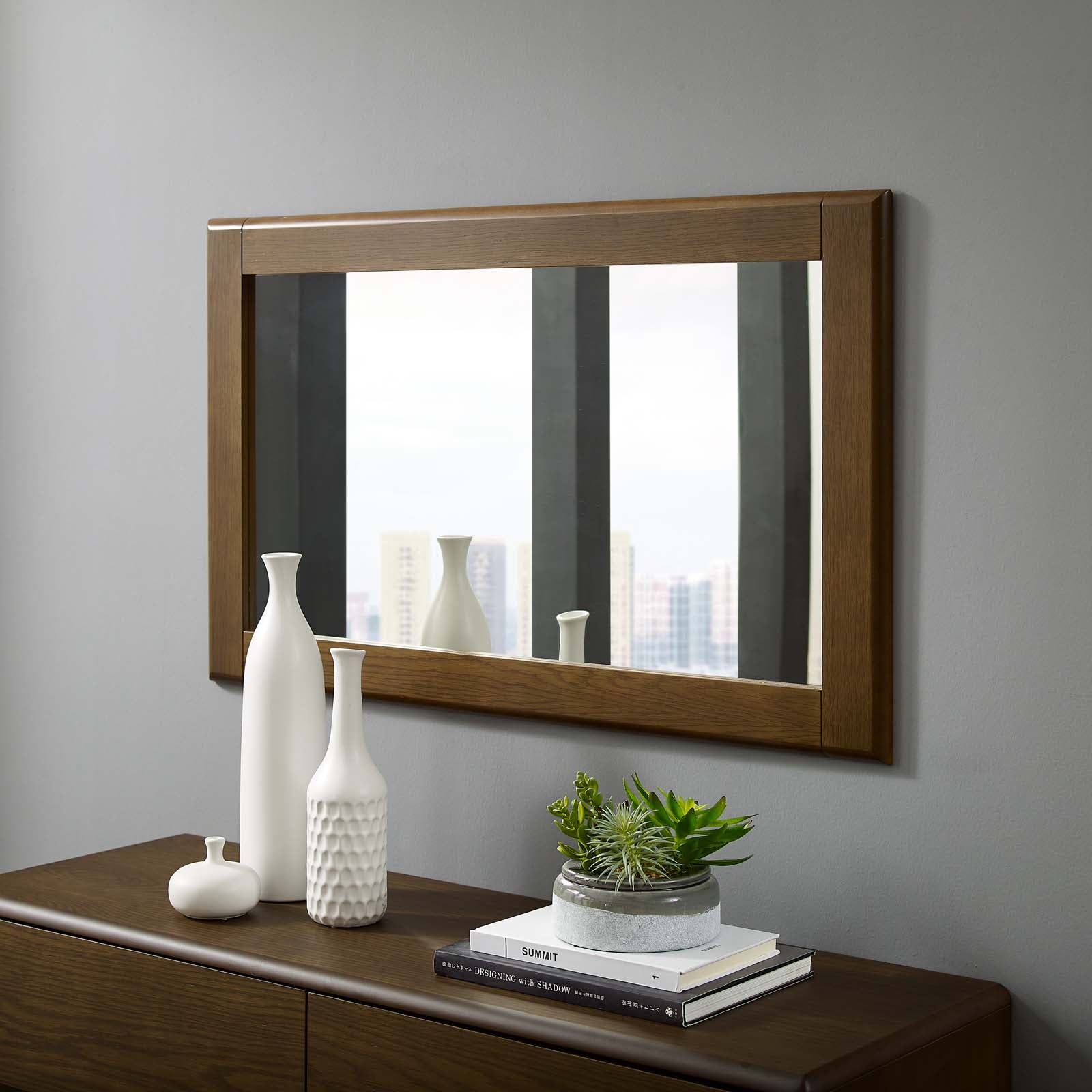 Talwyn Wood Frame Mirror-Mirror-Modway-Wall2Wall Furnishings