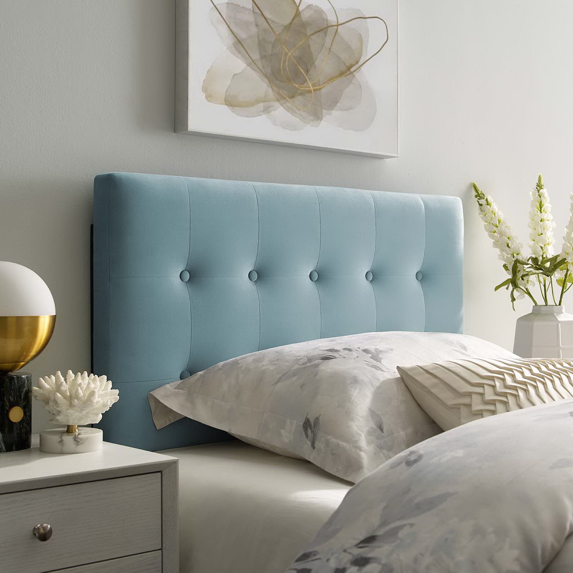 Emily Biscuit Tufted Performance Velvet Headboard