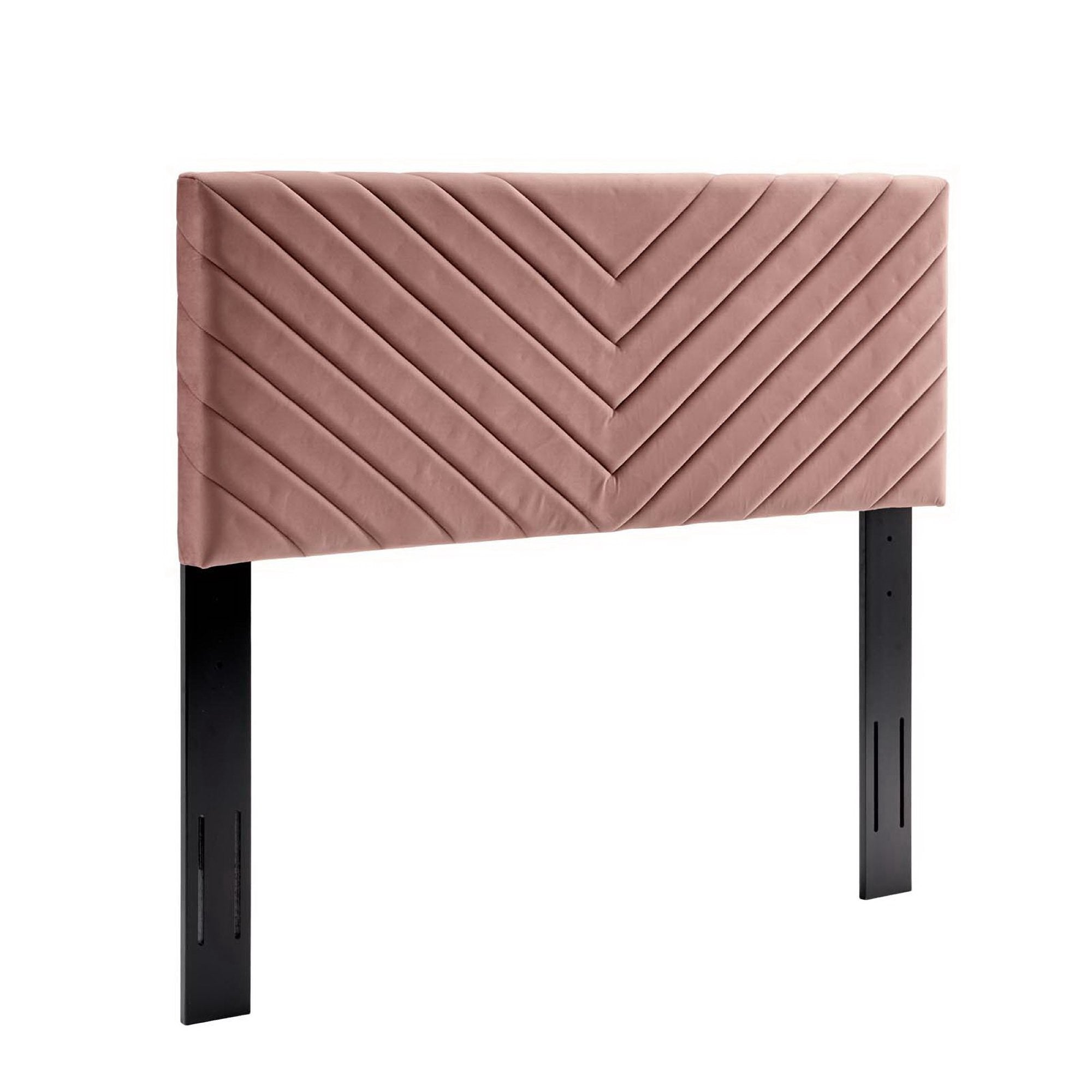 Roxanne Tapered Wood Leg Performance Velvet Platform Bed
