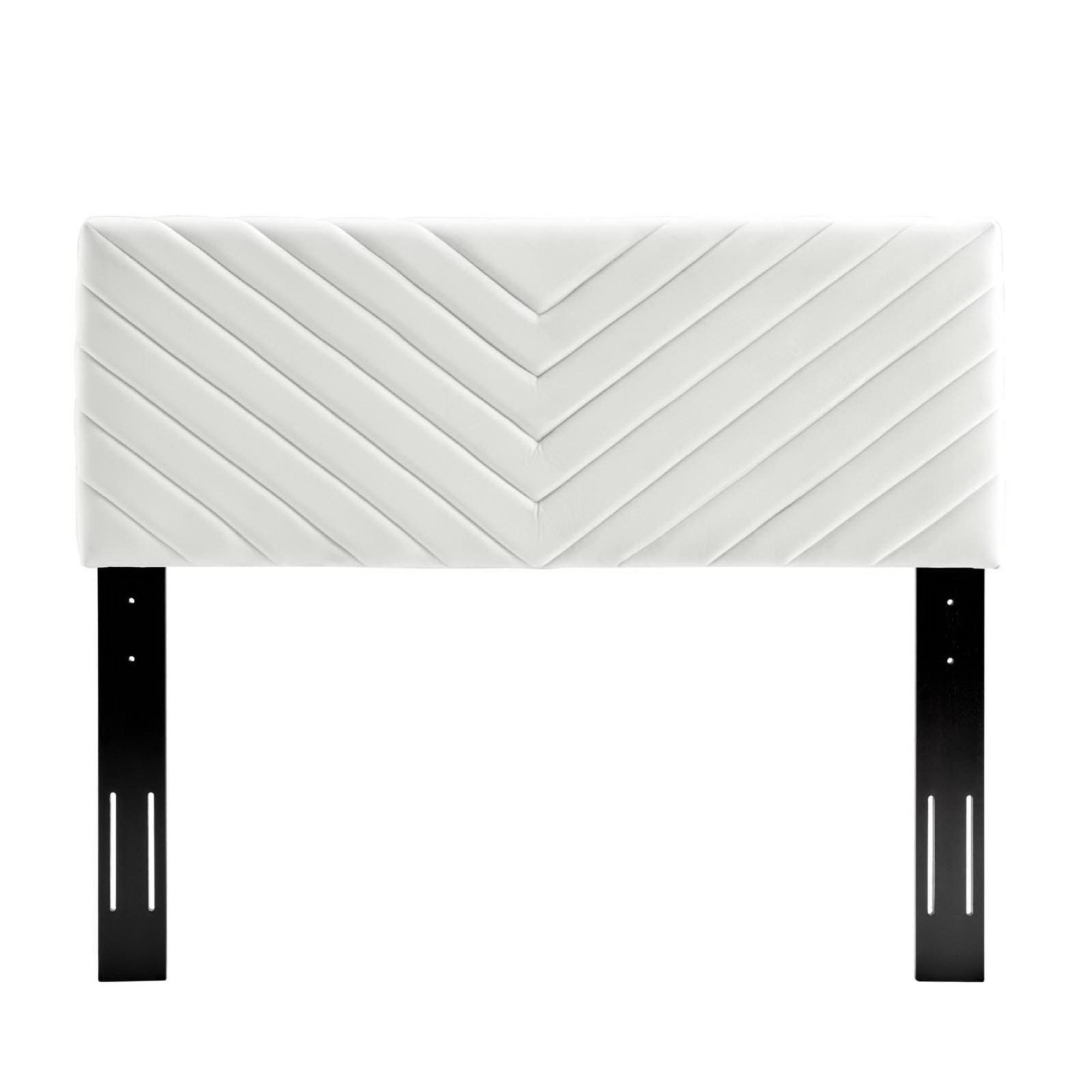 Roxanne Tapered Wood Leg Performance Velvet Platform Bed