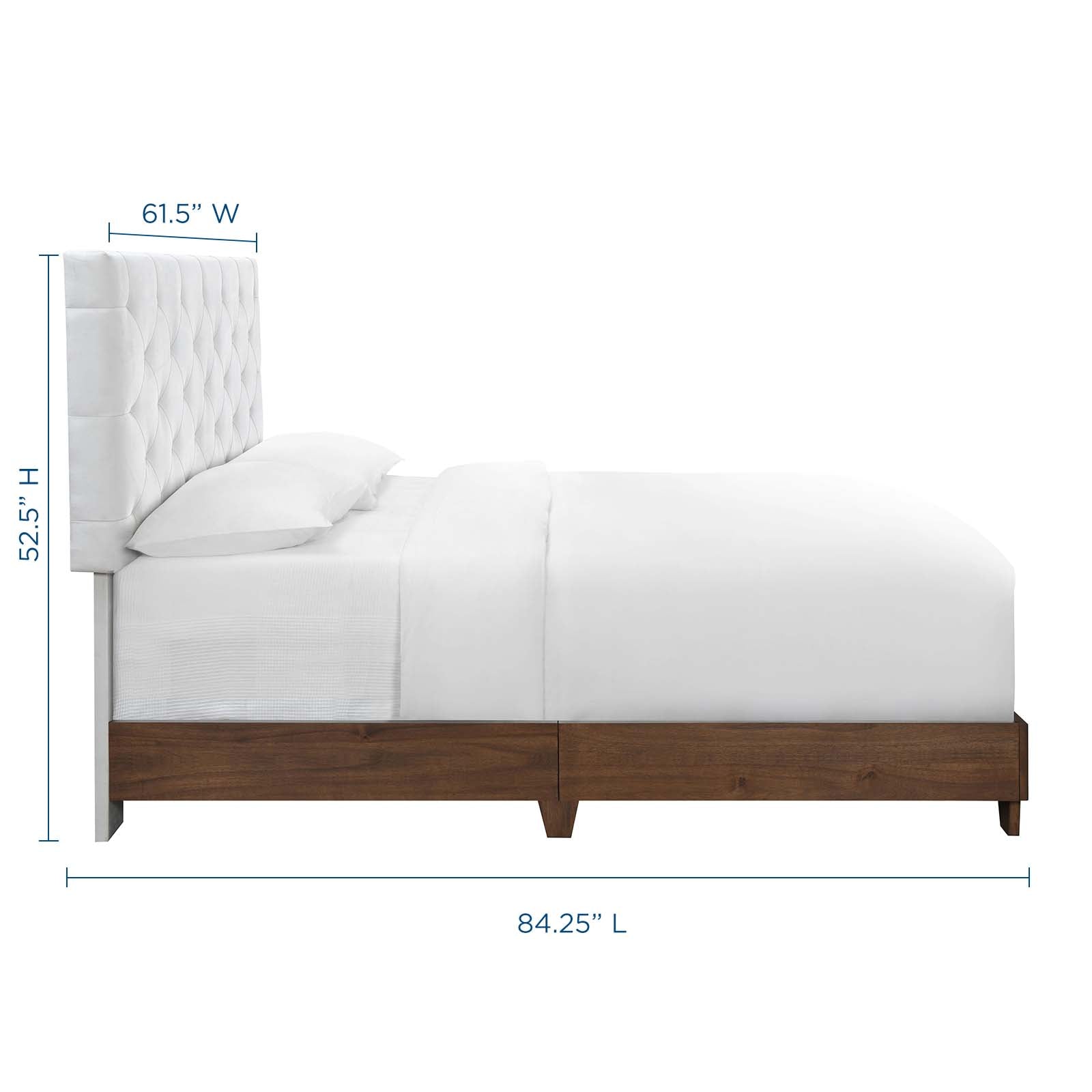 Rhiannon Diamond Tufted Upholstered Performance Velvet Bed-Bed-Modway-Wall2Wall Furnishings