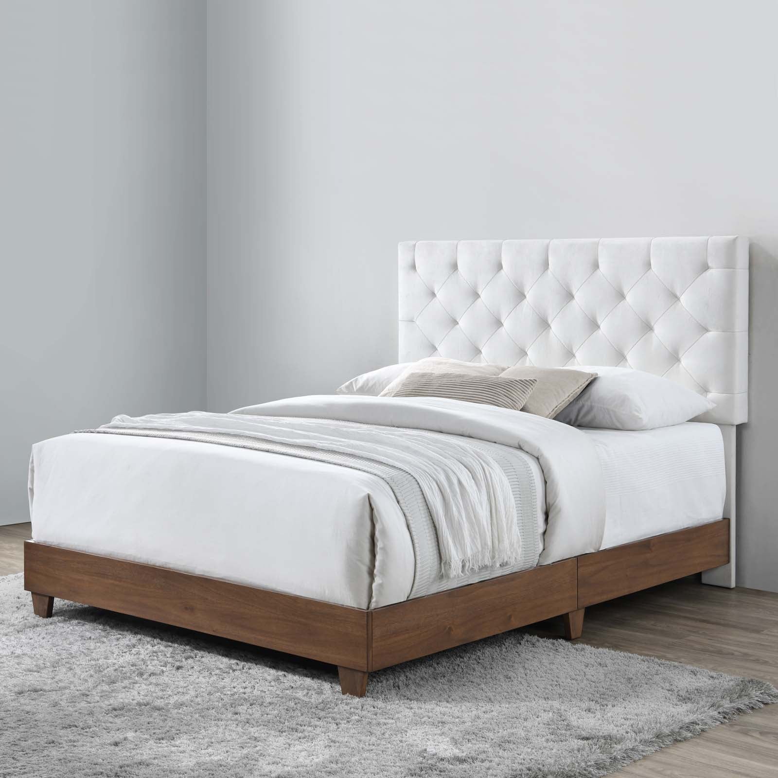 Rhiannon Diamond Tufted Upholstered Performance Velvet Bed-Bed-Modway-Wall2Wall Furnishings
