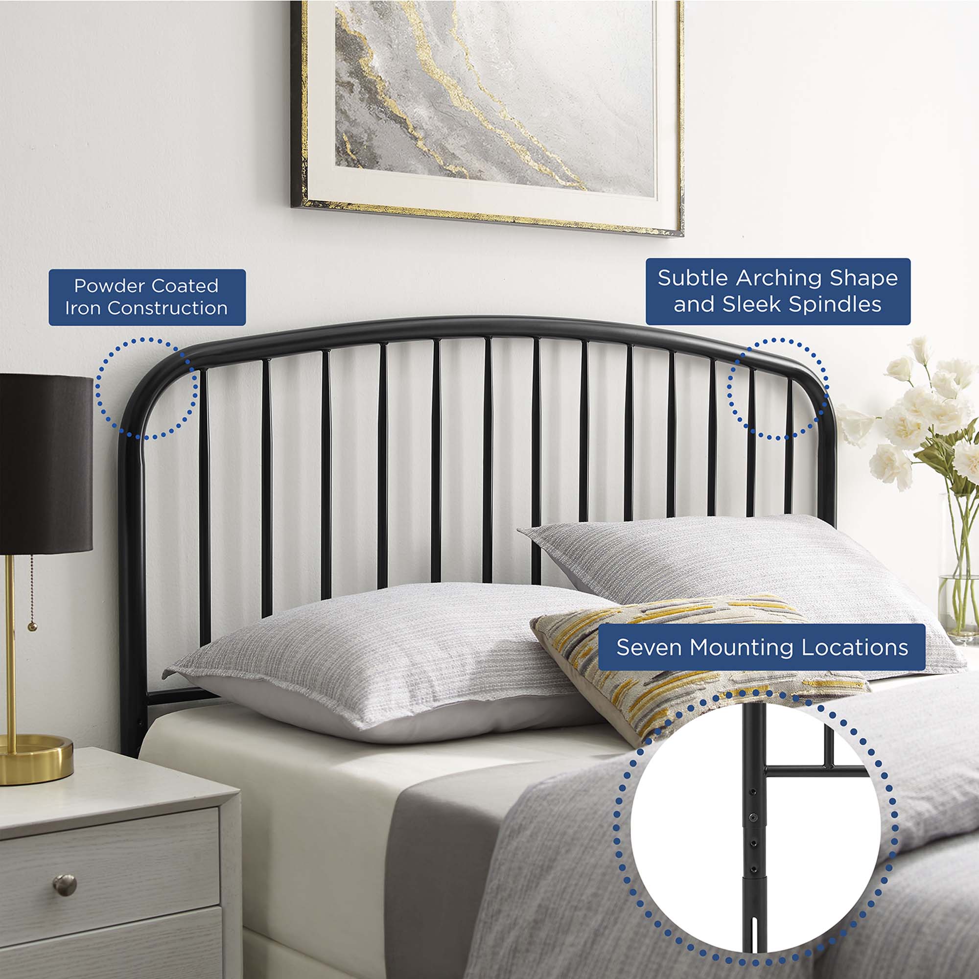 Nova Metal Headboard