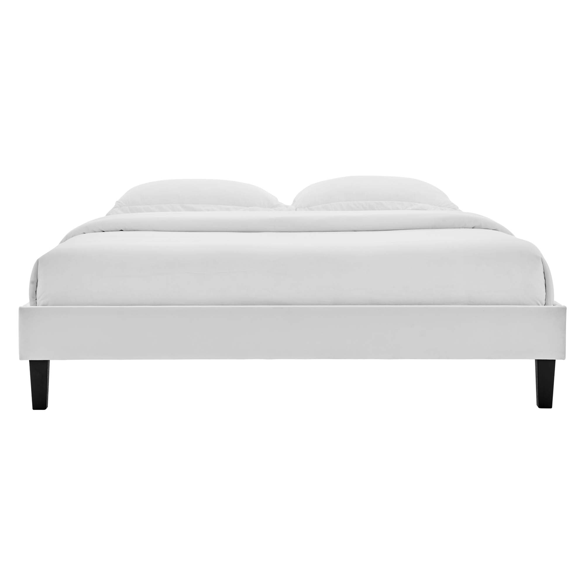 Reign Performance Velvet Platform Bed Frame
