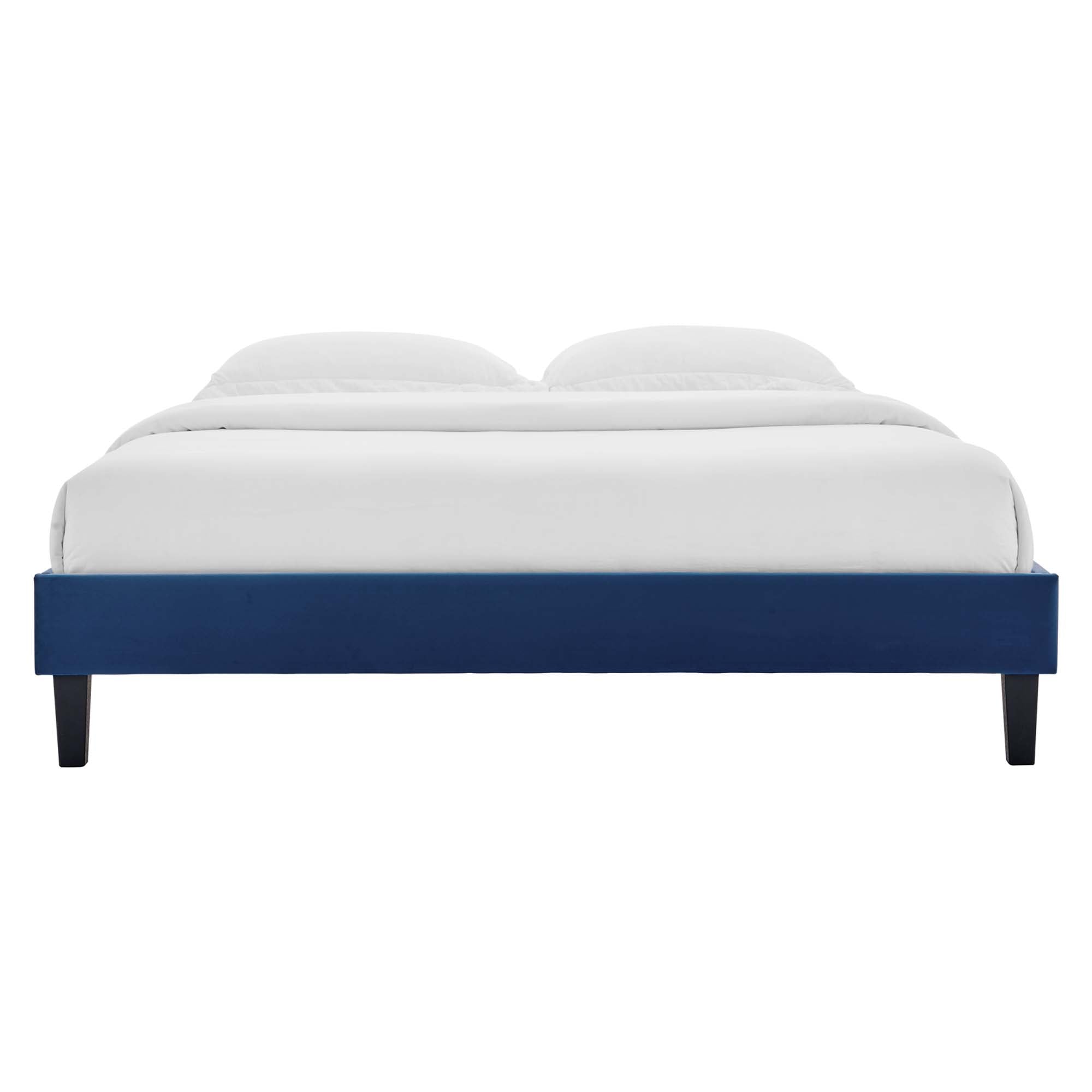 Reign Performance Velvet Platform Bed Frame