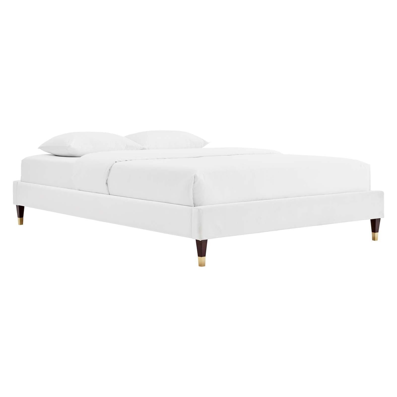 Harlow Performance Velvet Platform Bed Frame-Bed-Modway-Wall2Wall Furnishings