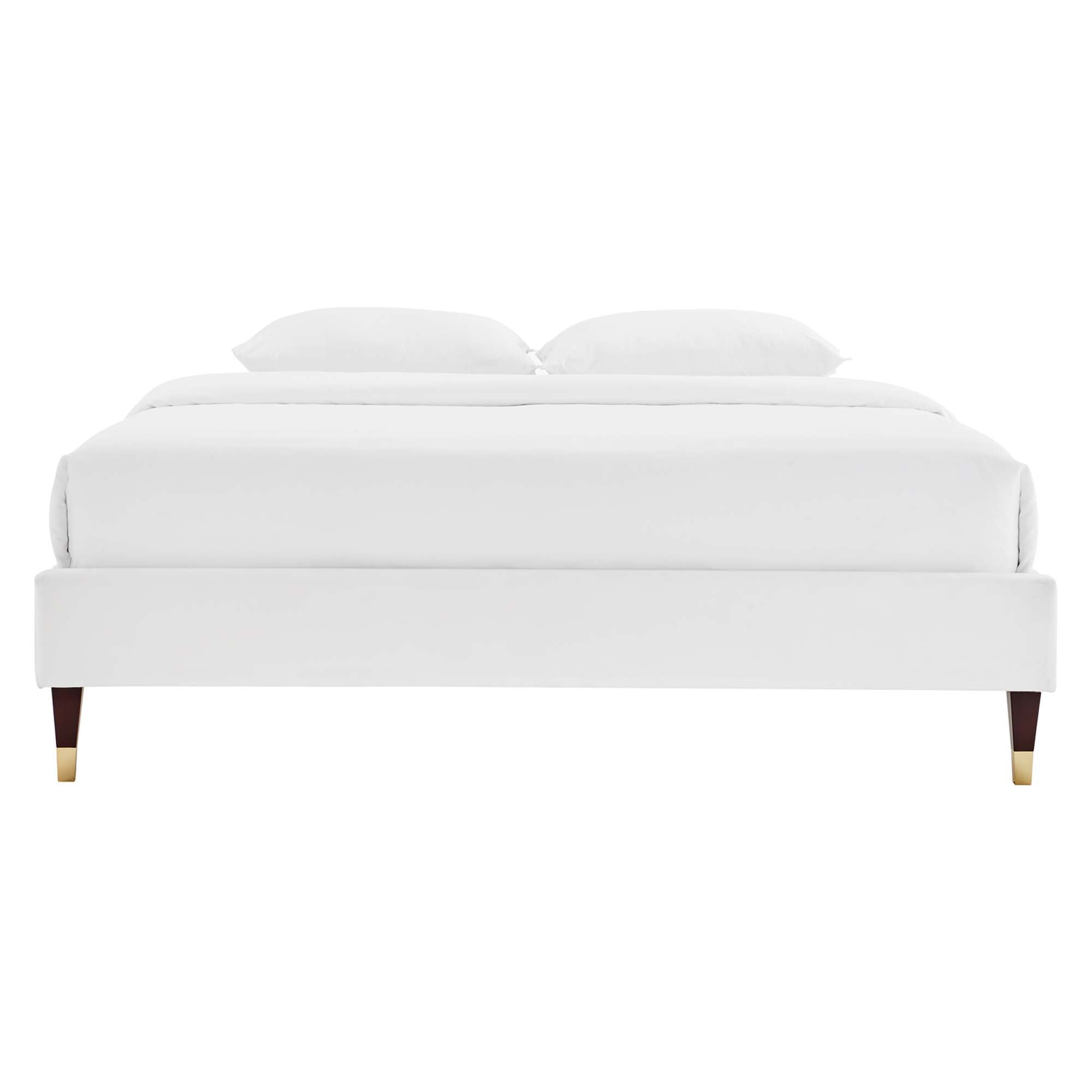 Harlow Performance Velvet Platform Bed Frame