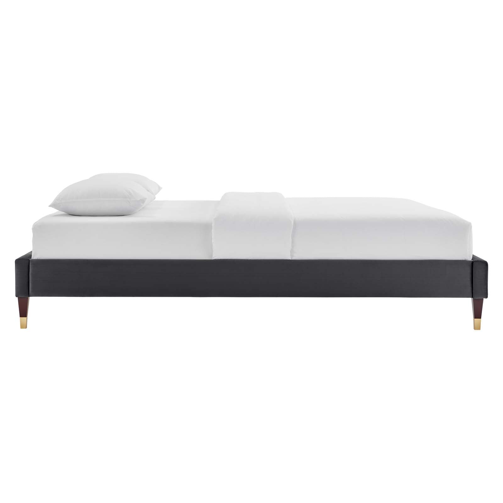 Harlow Performance Velvet Platform Bed Frame-Bed-Modway-Wall2Wall Furnishings