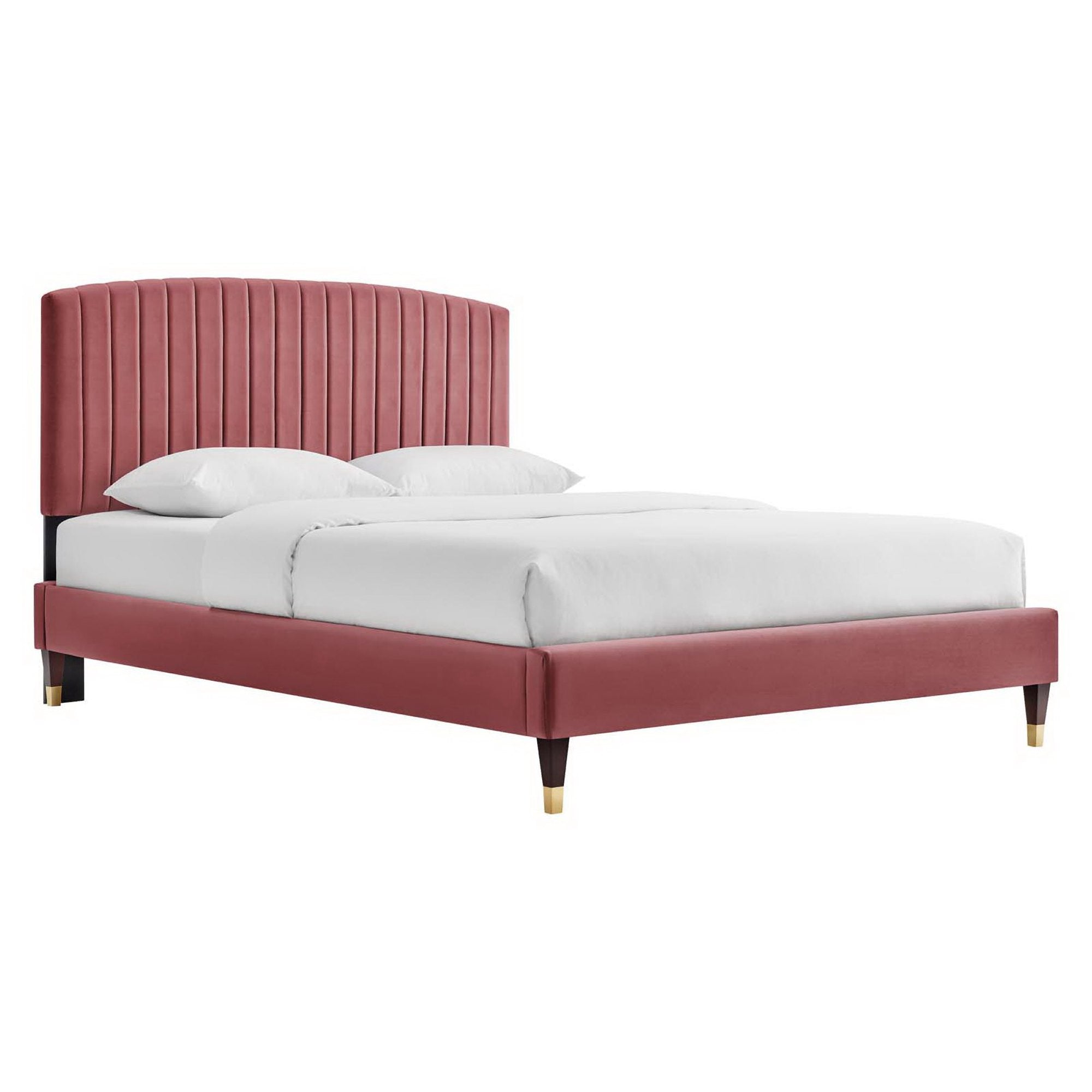 Alessi Performance Velvet Platform Bed
